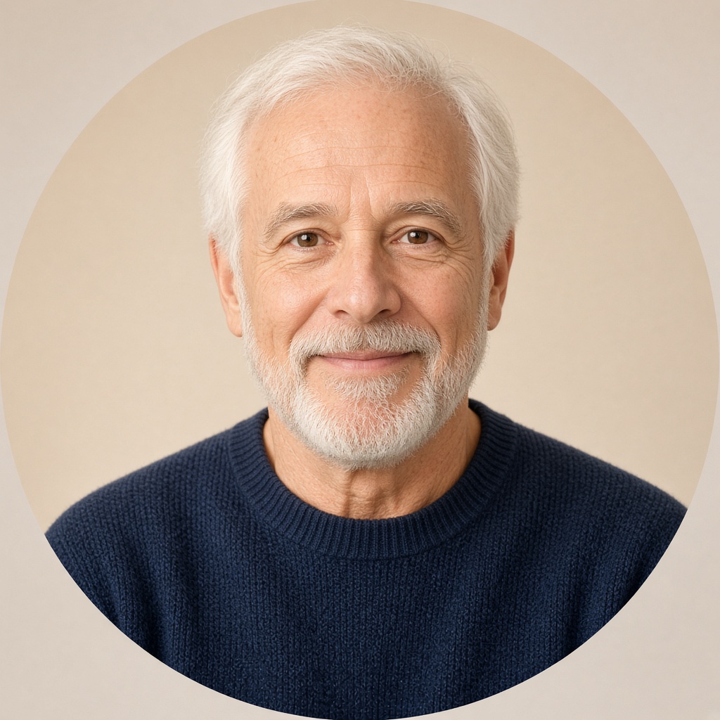 Portrait of Robert Hale, a senior father who prepaid final expense coverage