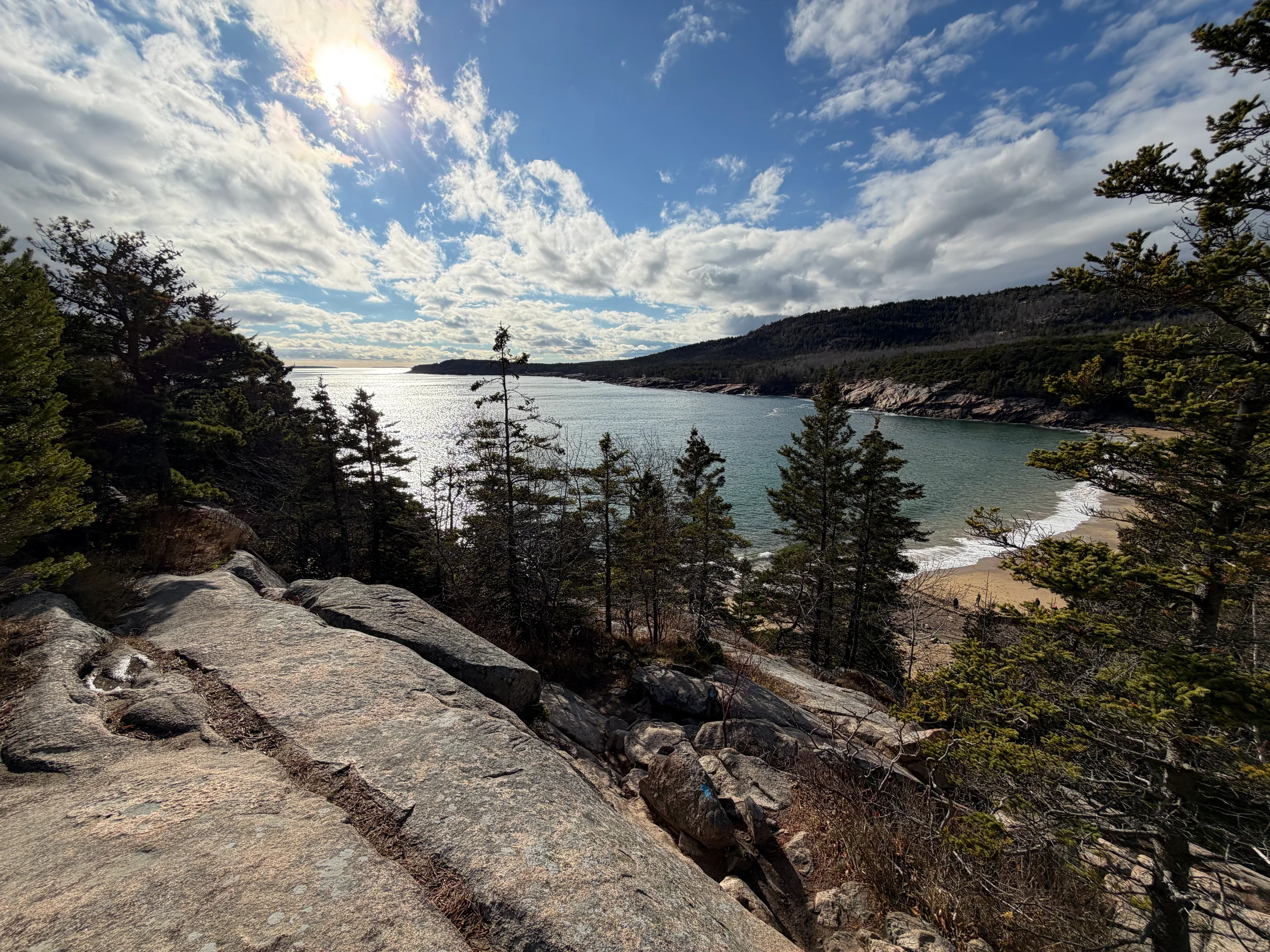 Rocky coastline on Mount Desert Island near Bar Harbor