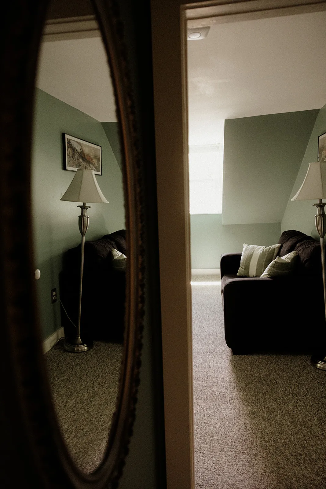 Seating area in the Acadia room at Coach Stop Inn