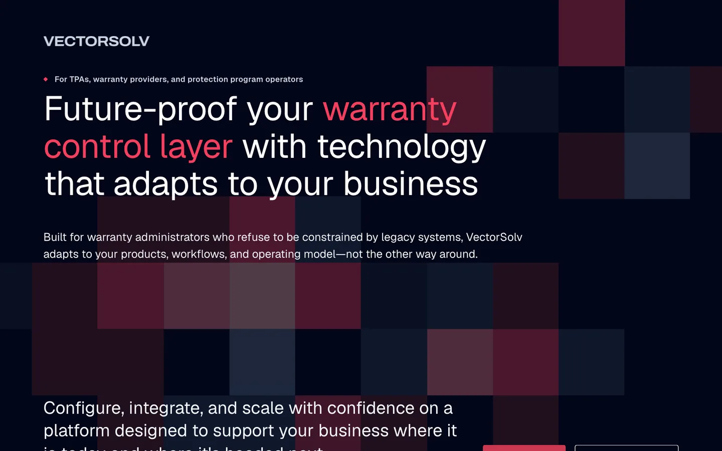 VectorSolv website built in Webflow by Fri3nds