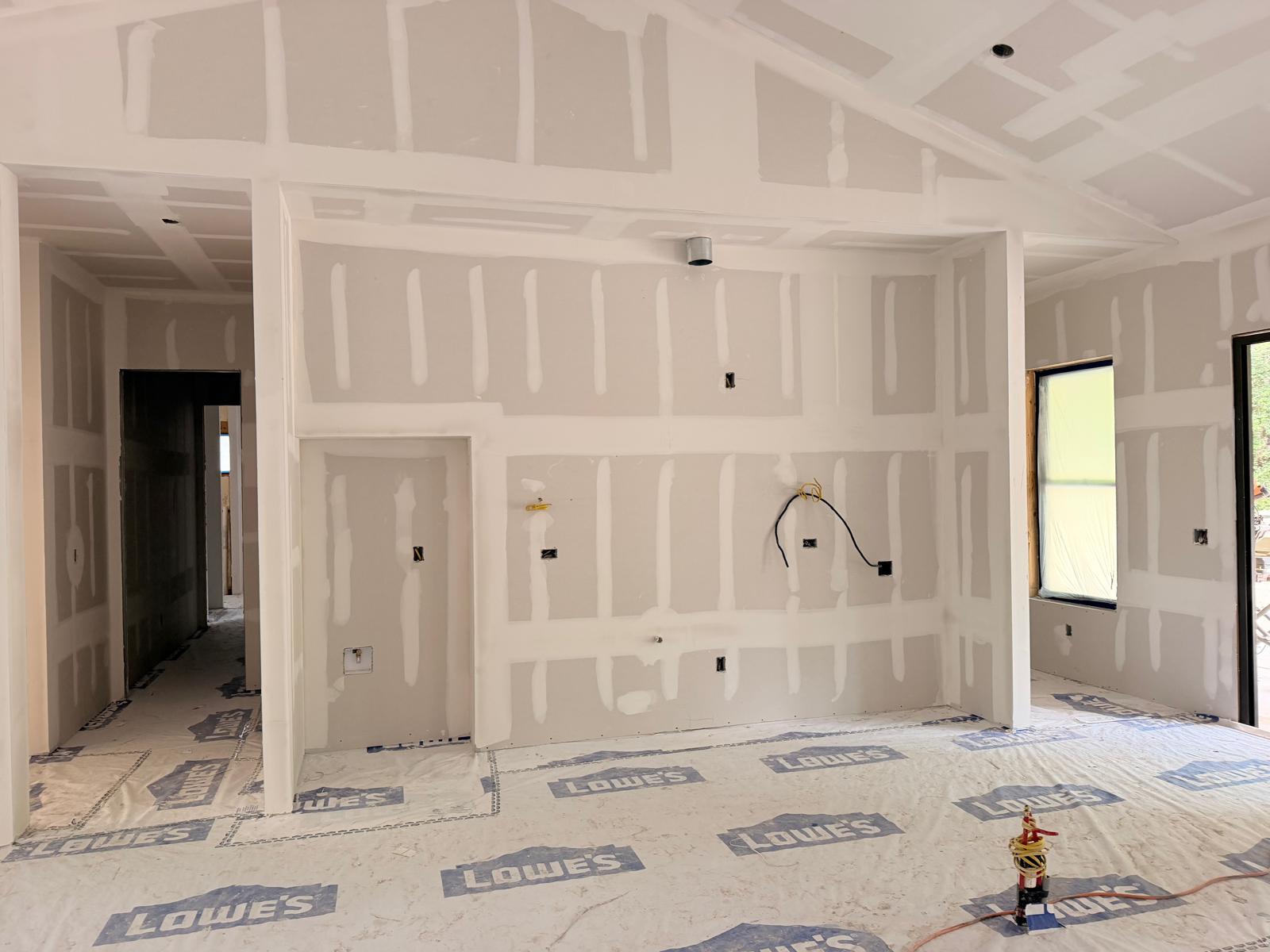 Drywall installation and finishing by SMART Interiors & Concrete