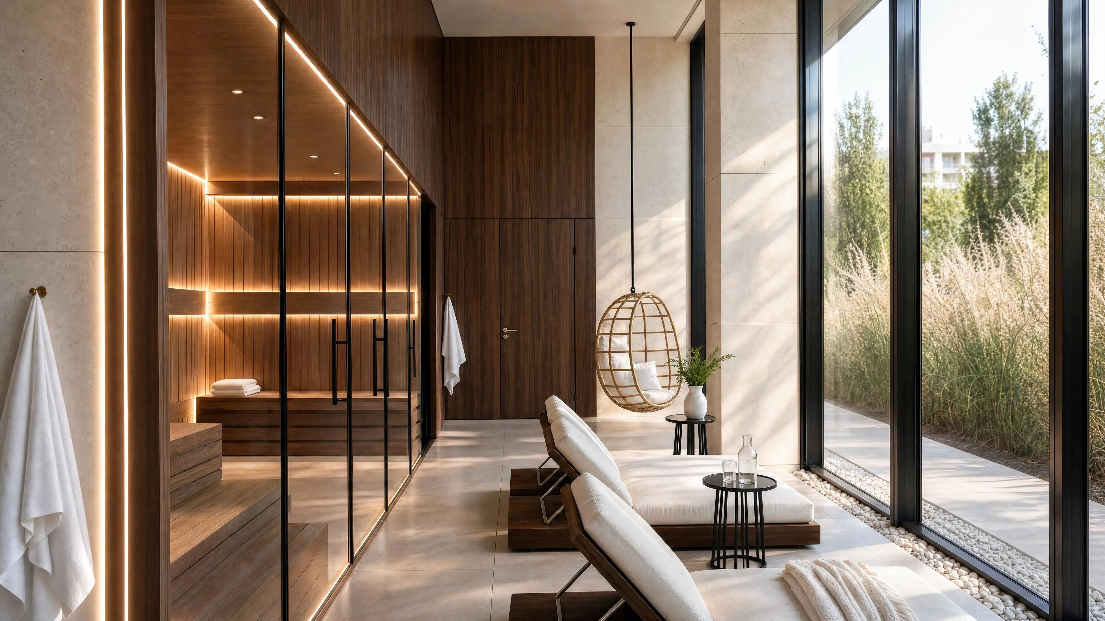 Sauna et espace détente