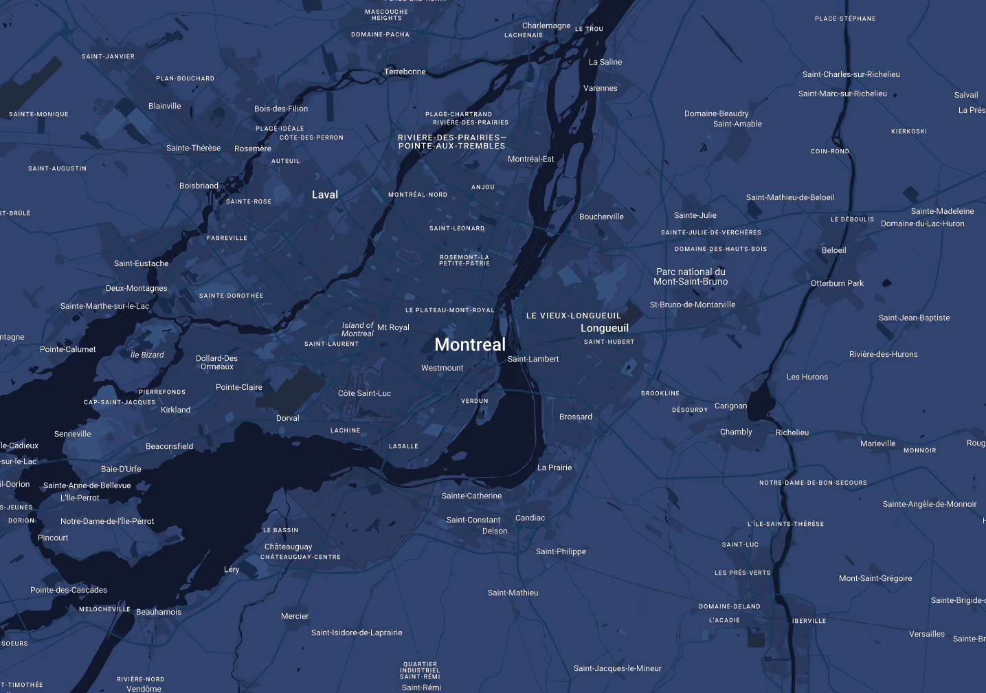 Map of Montreal, Quebec showing Avyron Pharma's location