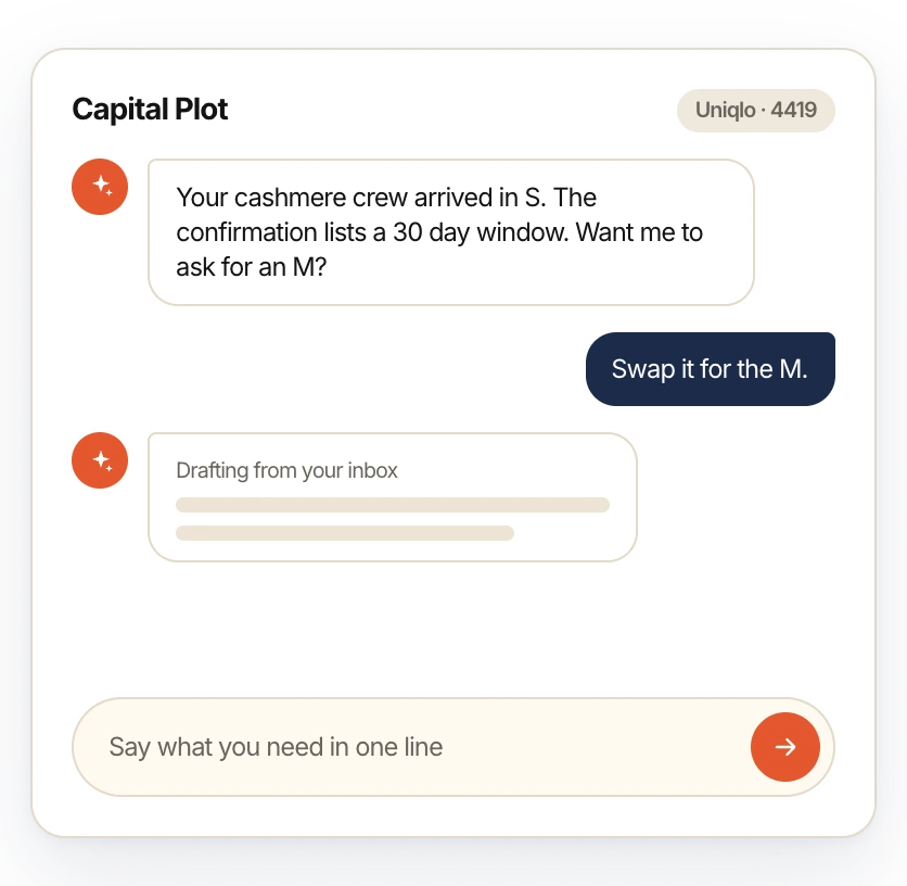 One-line ask in Capital Plot