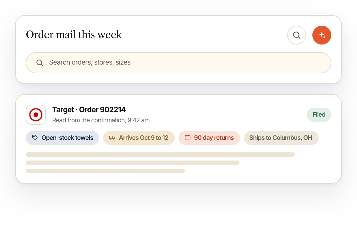 Capital Plot reads the order email