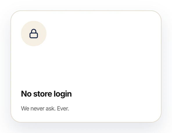No store login