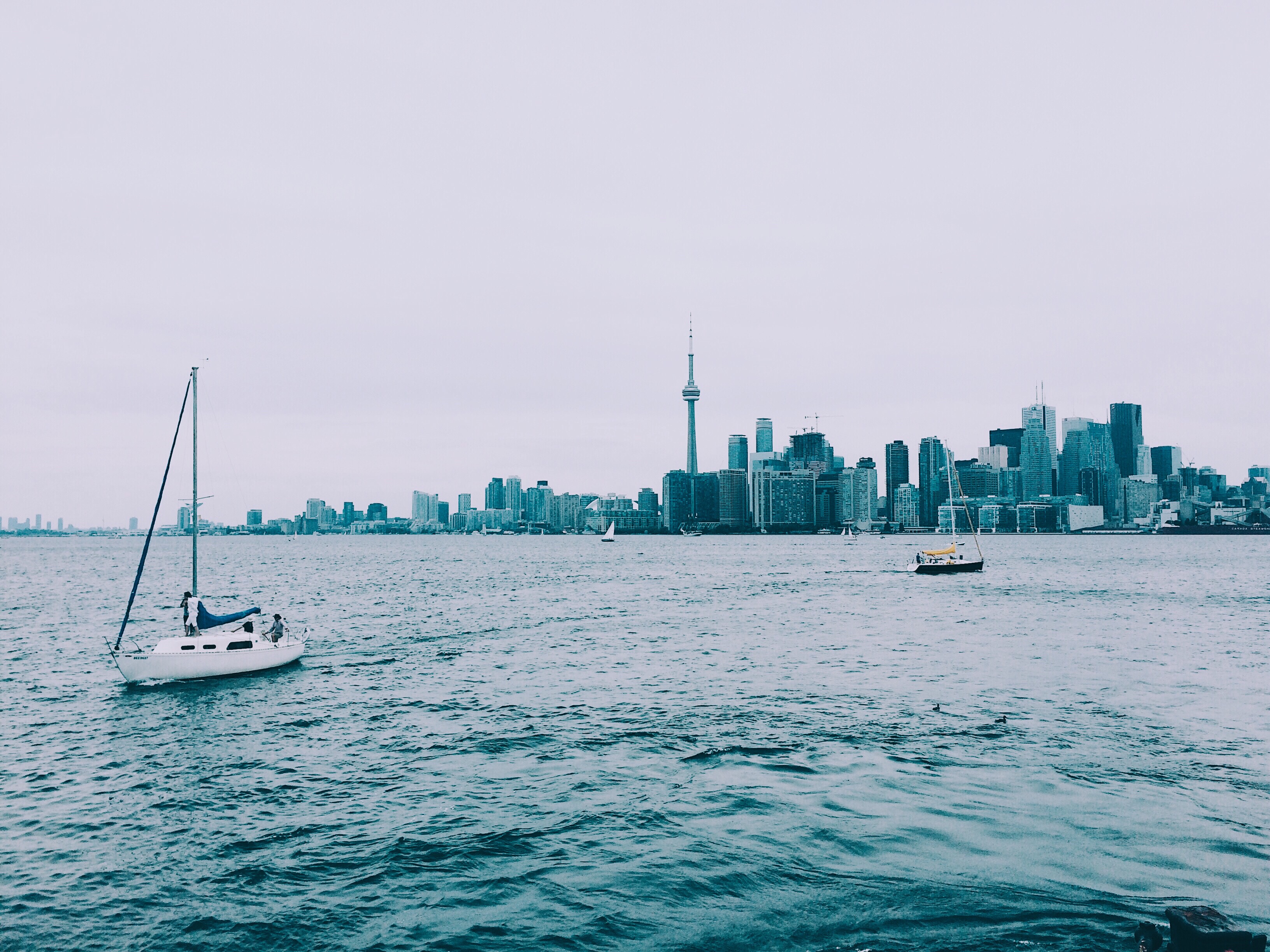 Toronto skyline viewed across Lake Ontario