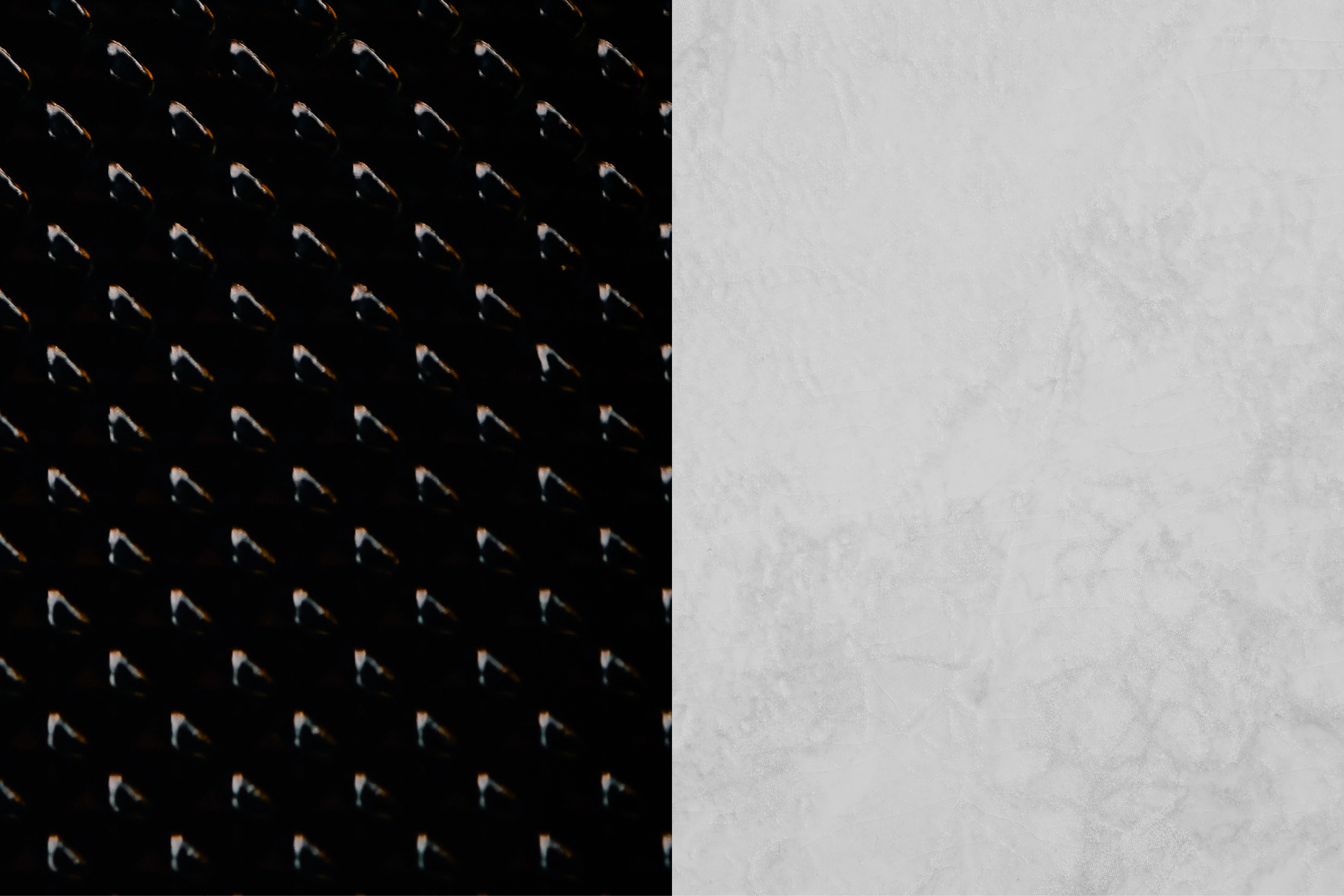 A dark quilted surface