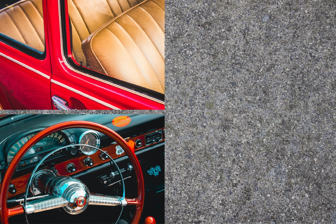 The interior of a classic automobile