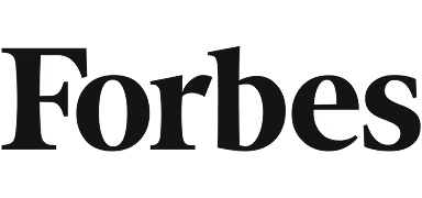 Forbes logo in black serif font on white background.