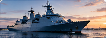Naval vessel at sea