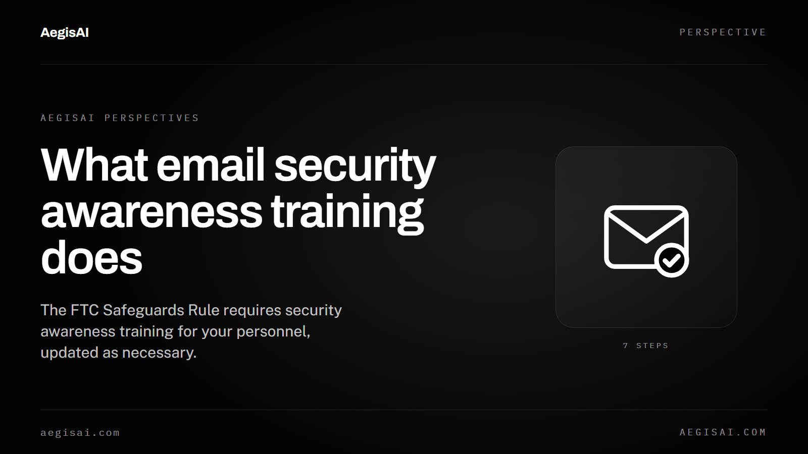 What email security awareness training does the FTC Safeguards Rule require?