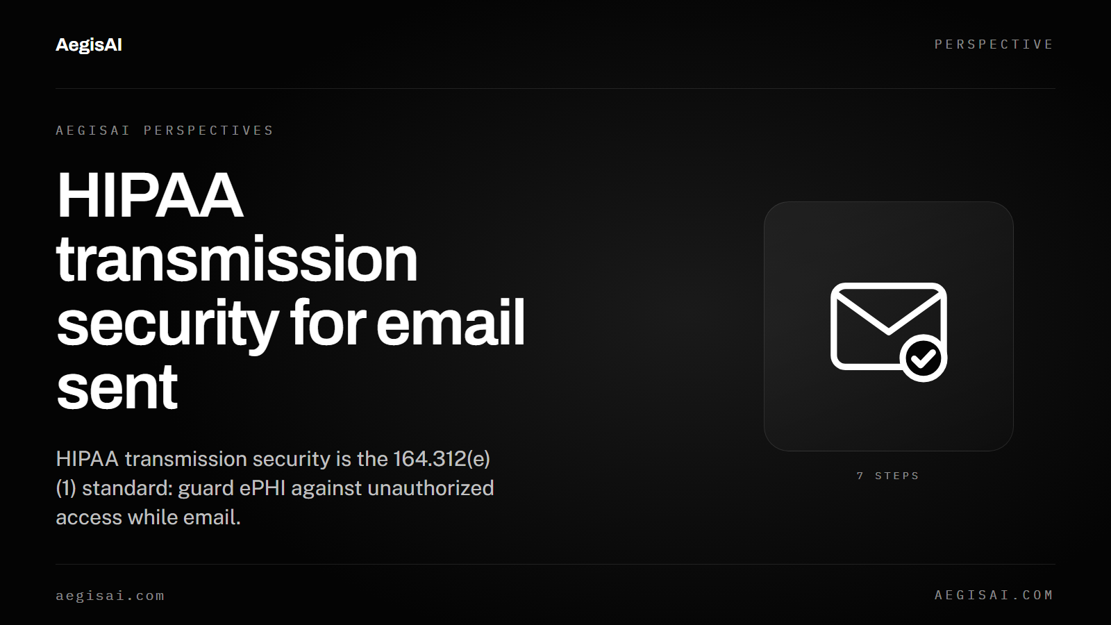 What is HIPAA transmission security for email sent over a network?