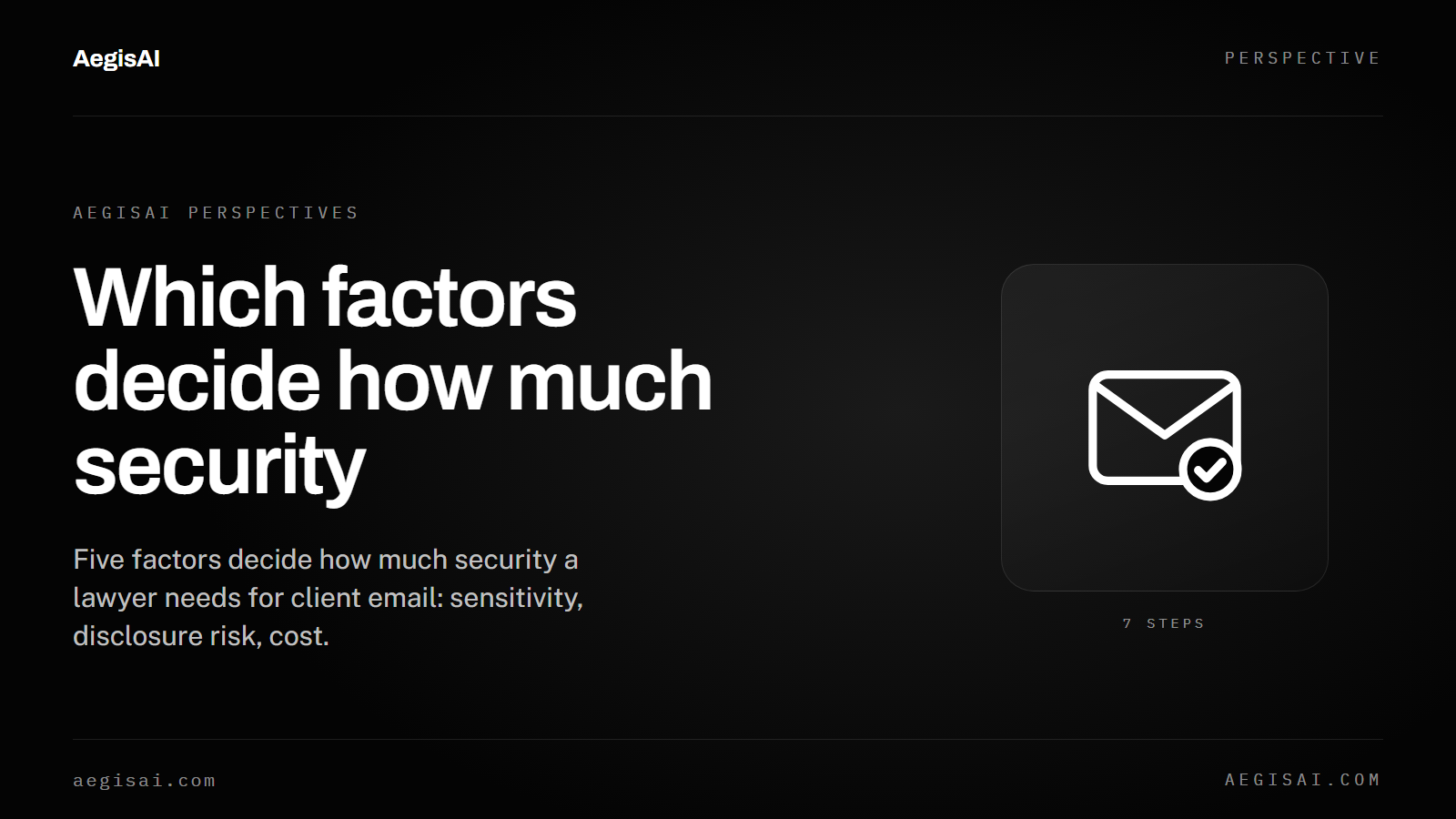 Which factors decide how much security a lawyer needs for client email?