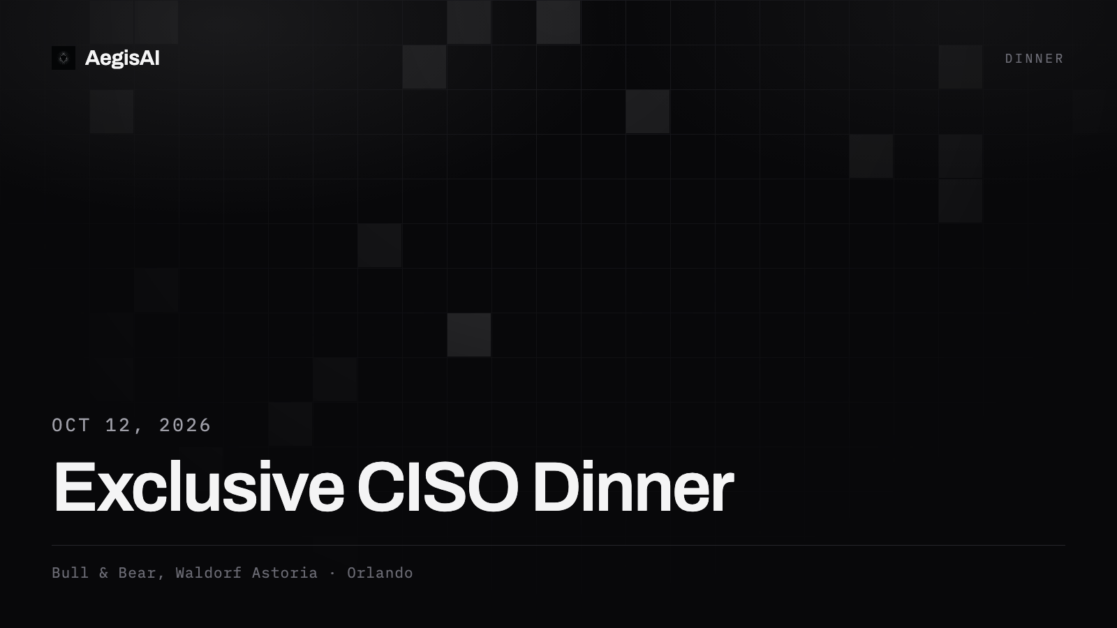 Exclusive CISO Dinner Hosted by Nick Bruno, CISO, SHL