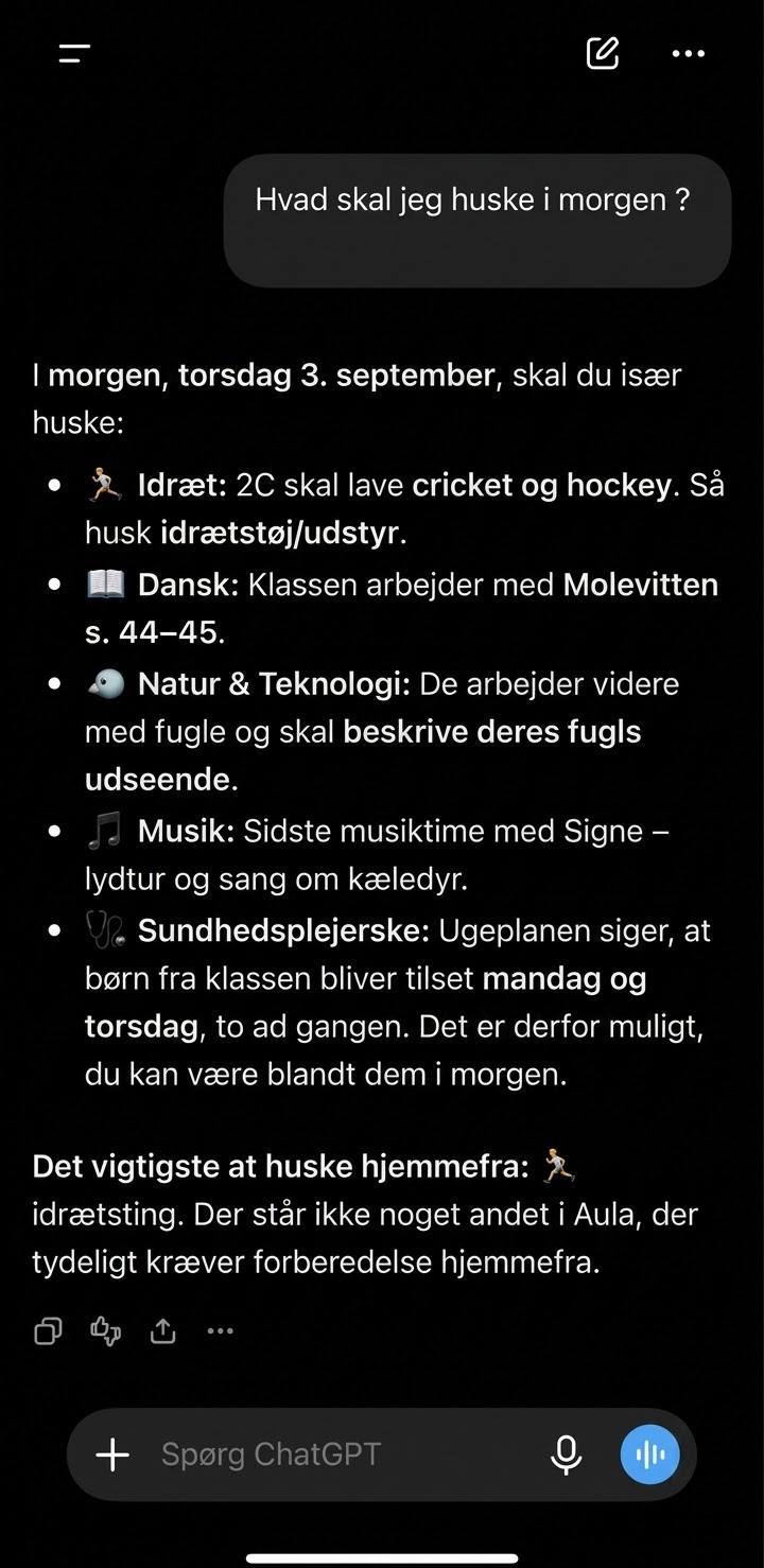 Aula Assistent i brug