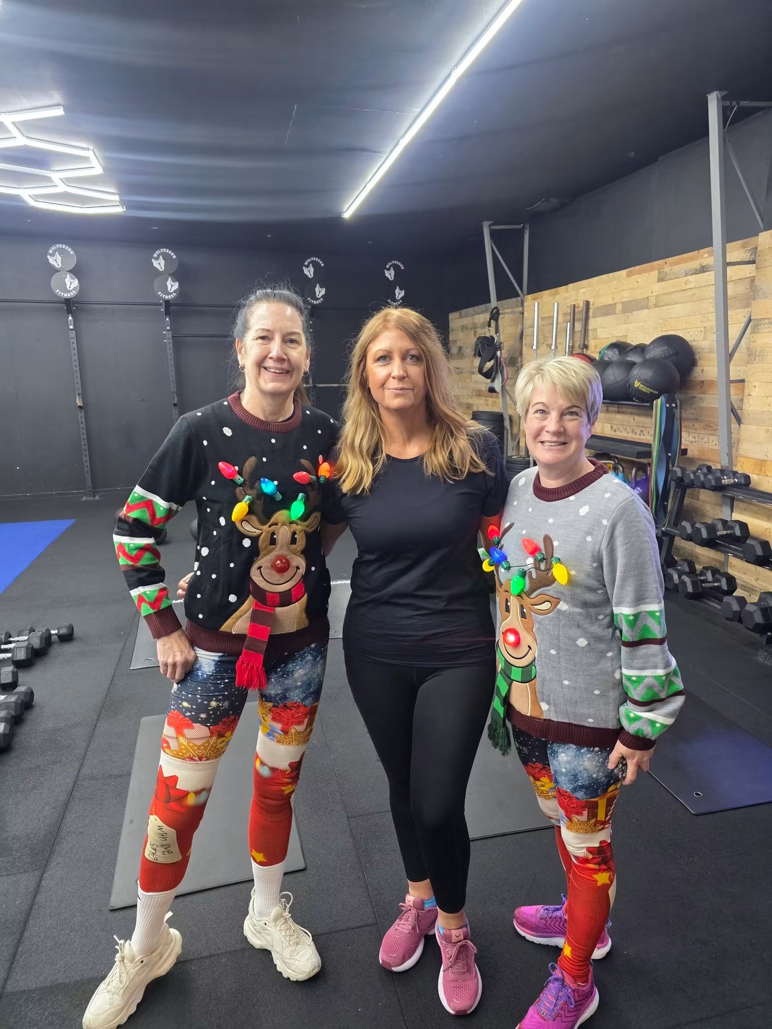 ladies in gym smiling