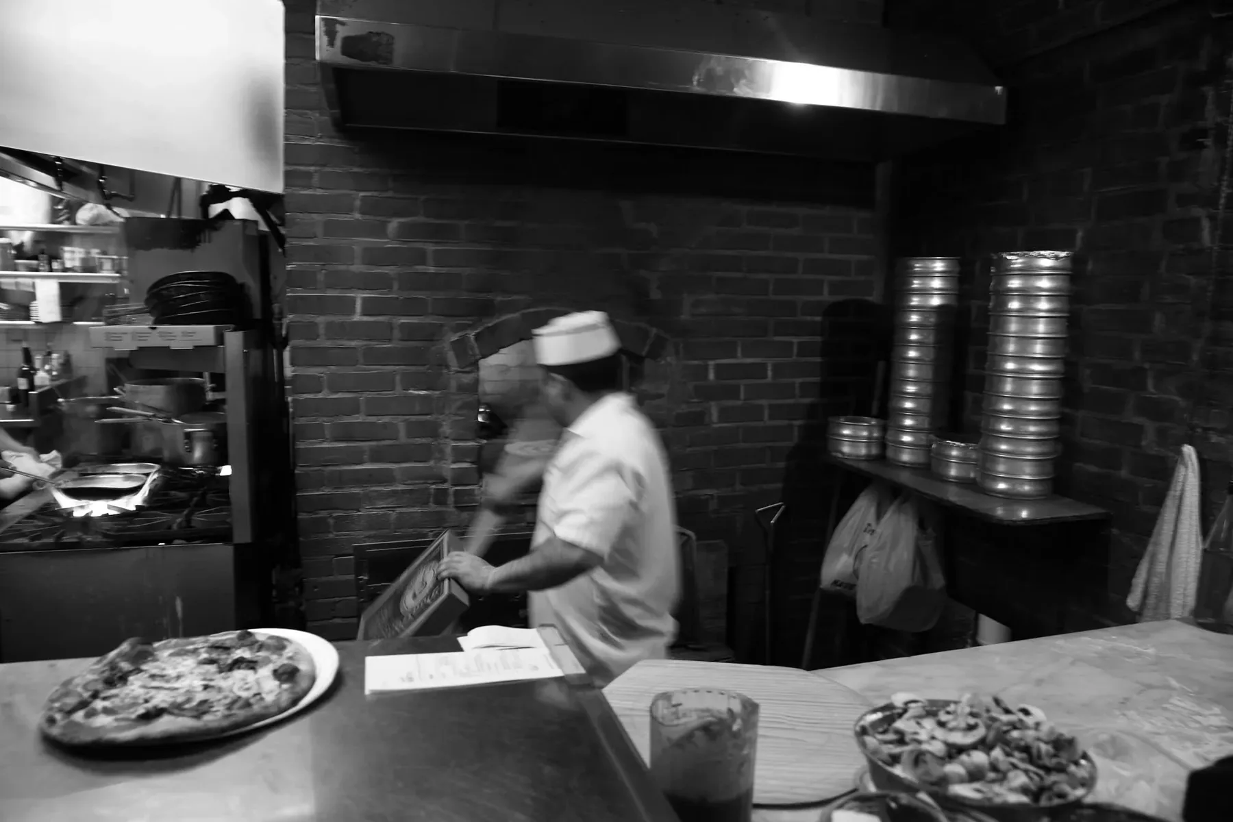 In the kitchen