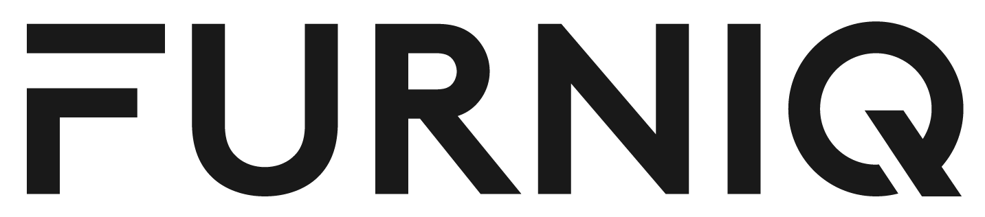 Furniq brand name wordmark in bold black uppercase letters.