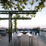 Communal rooftop dining and entertaining area of The International Brighton