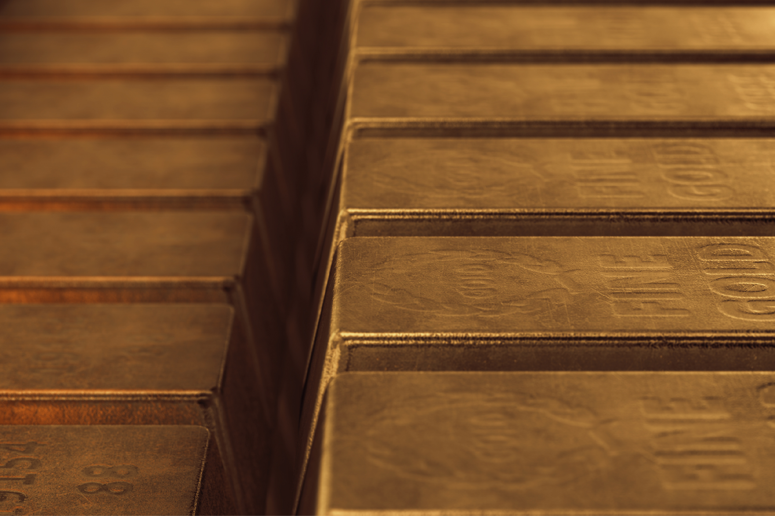 Brass-fronted deposit boxes lining a vault wall.
