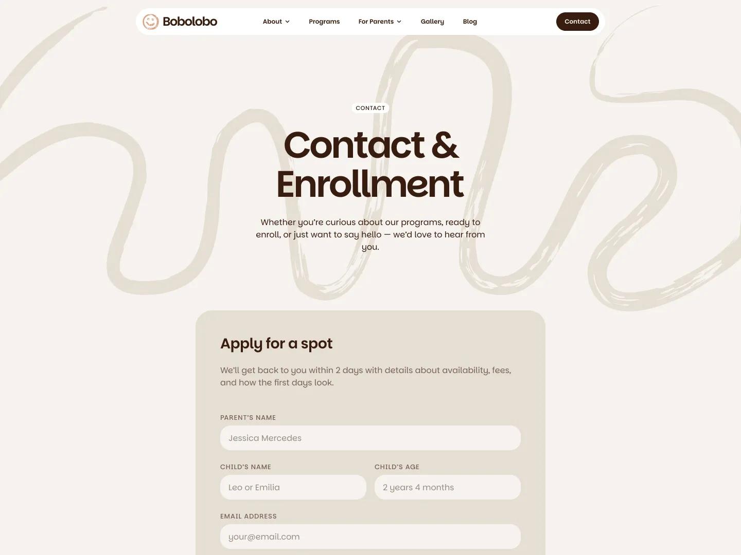 Contact & Enrollment