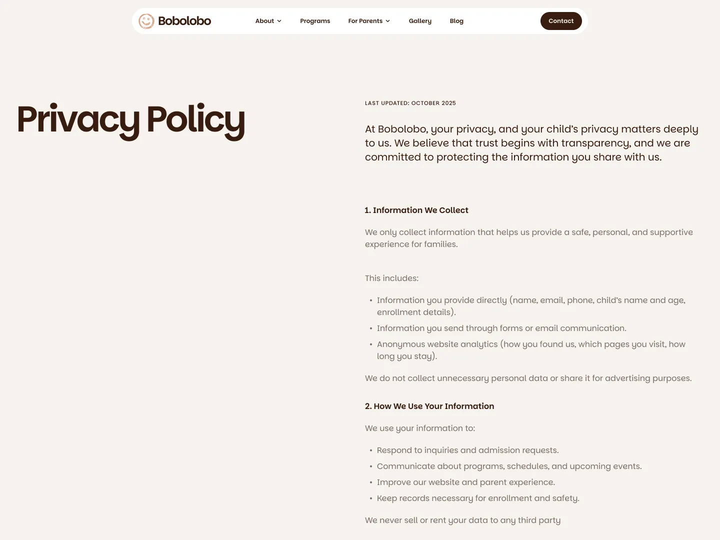 Privacy Policy