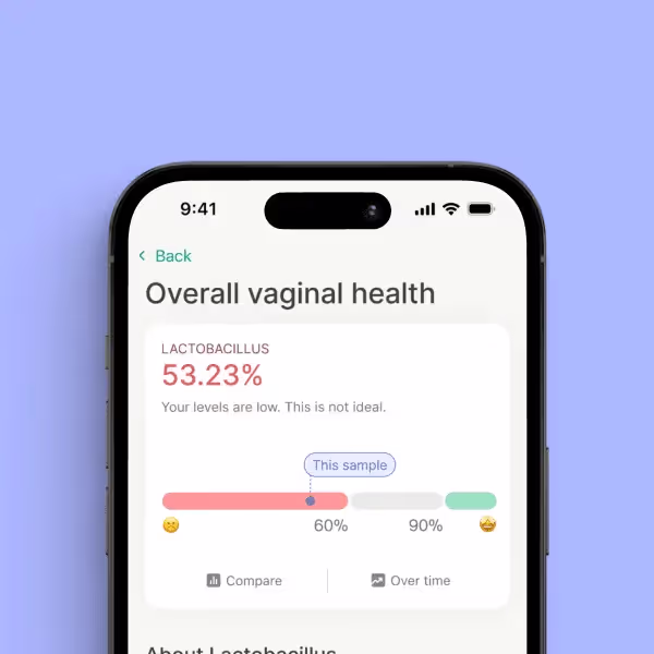 A smartphone with a health application