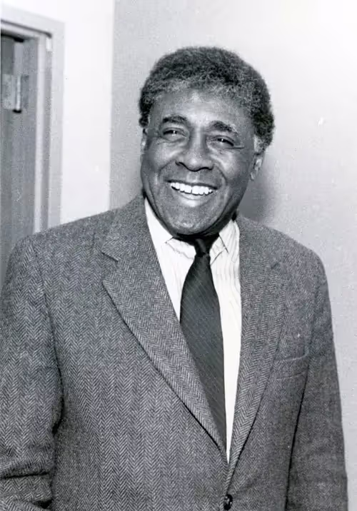 Portrait of Dr. Harold Amos, an African American microbiologist