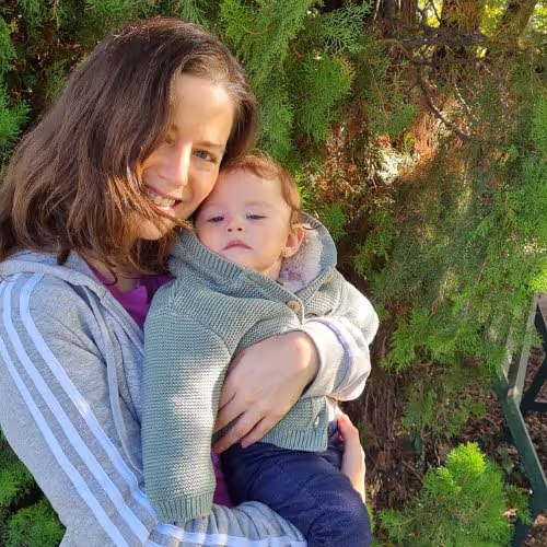 Tiny Health mom with infant daughter