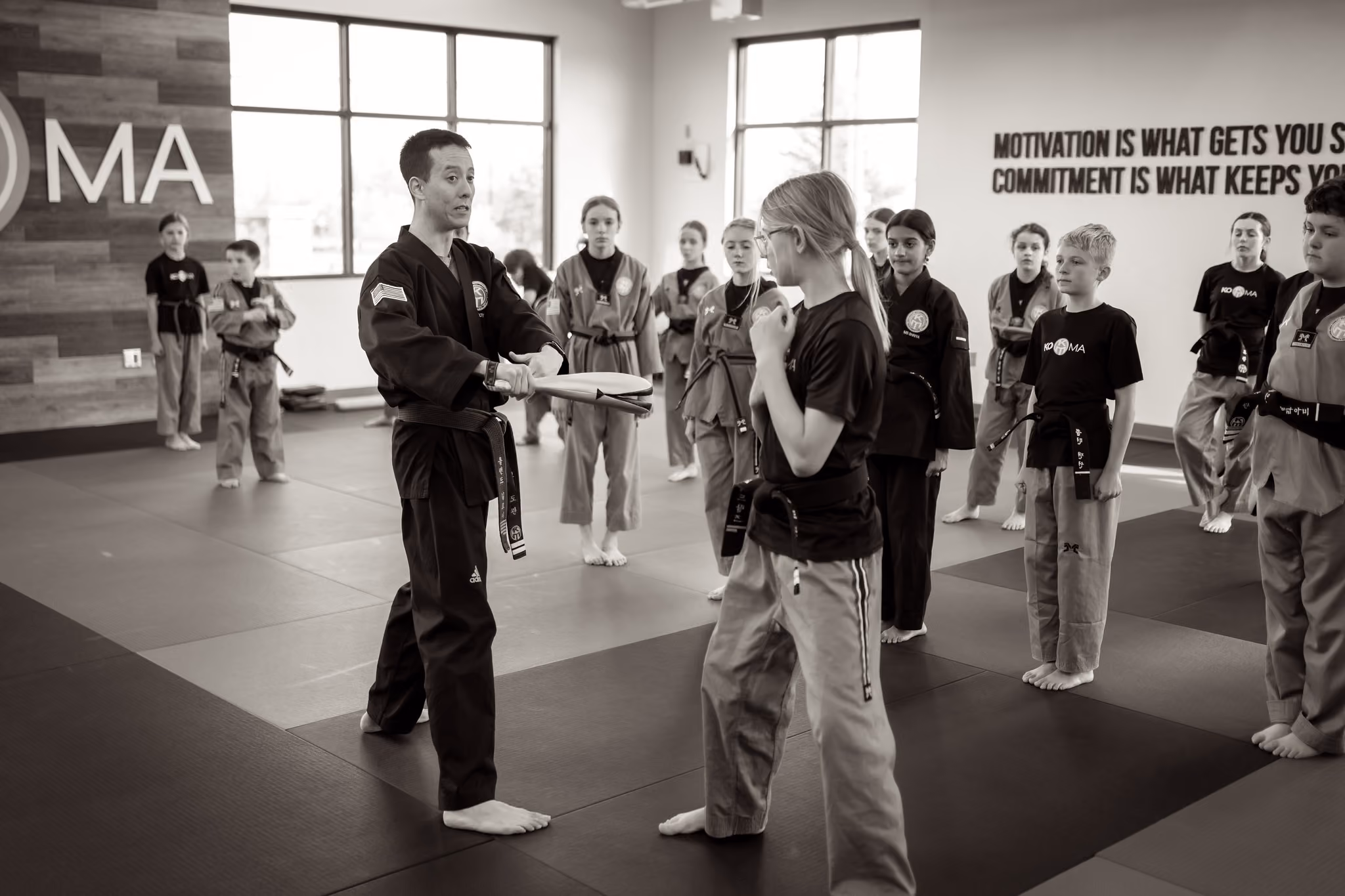 Students training on the mat at Ko Martial Arts