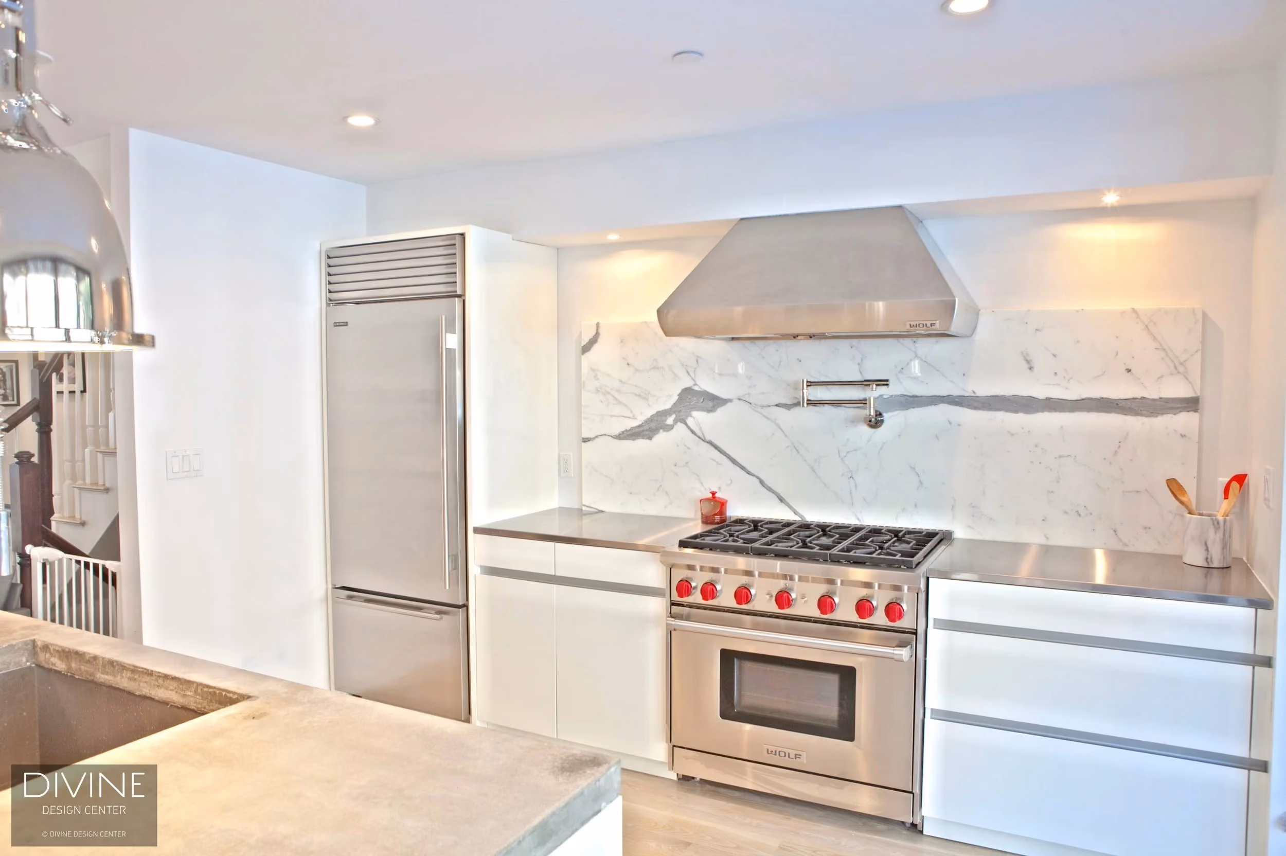South End Modern Kitchen Wolf Pro Range, by Divine Design Center (view 4)