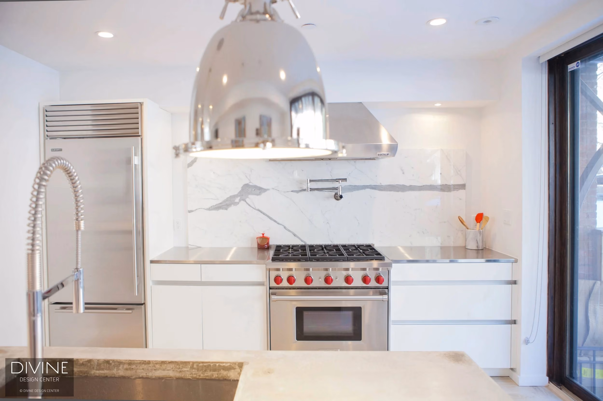 Boston South End Modern Kitchen Wolf Pro Range