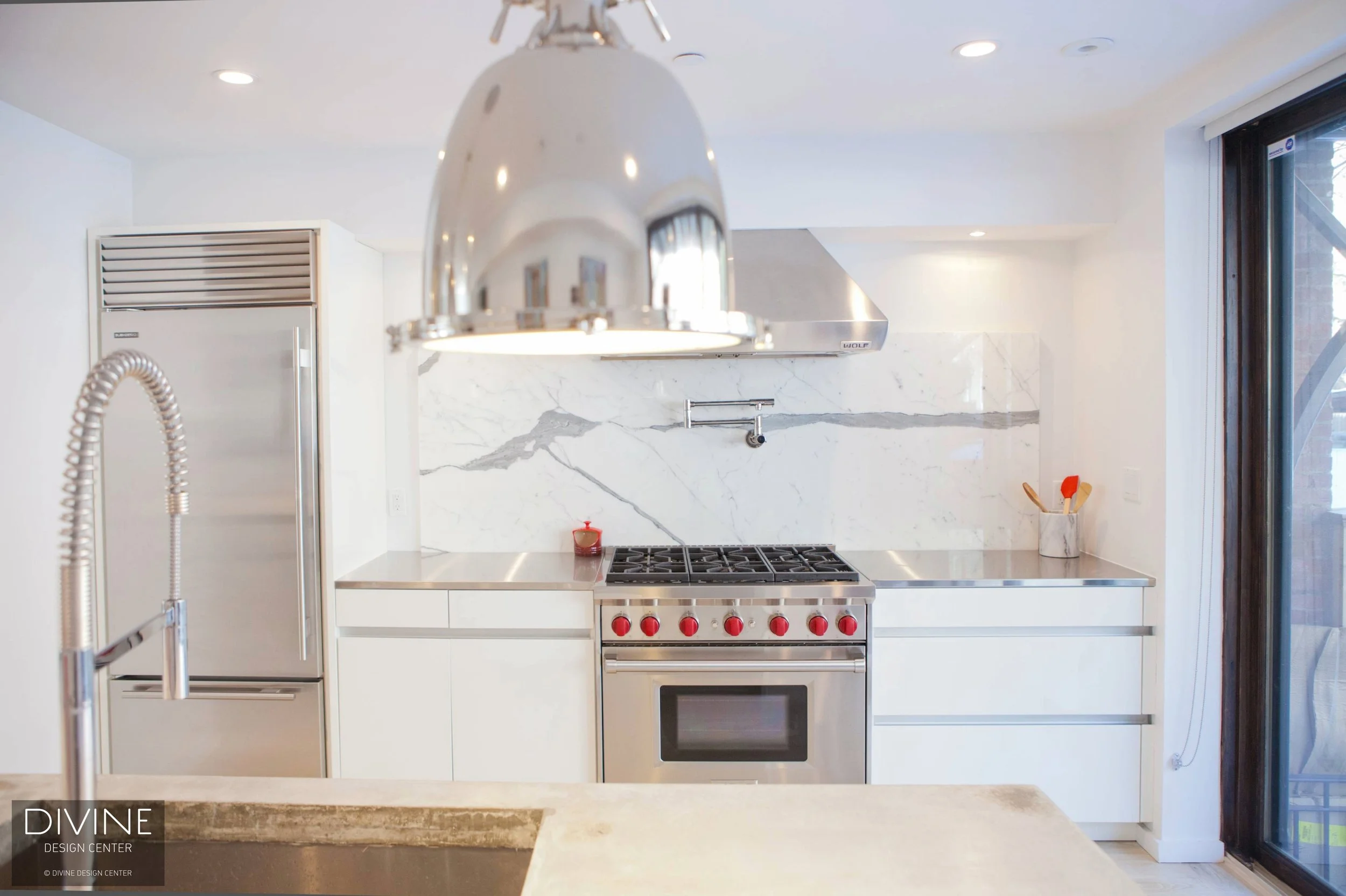 Boston South End Modern Kitchen Wolf Pro Range