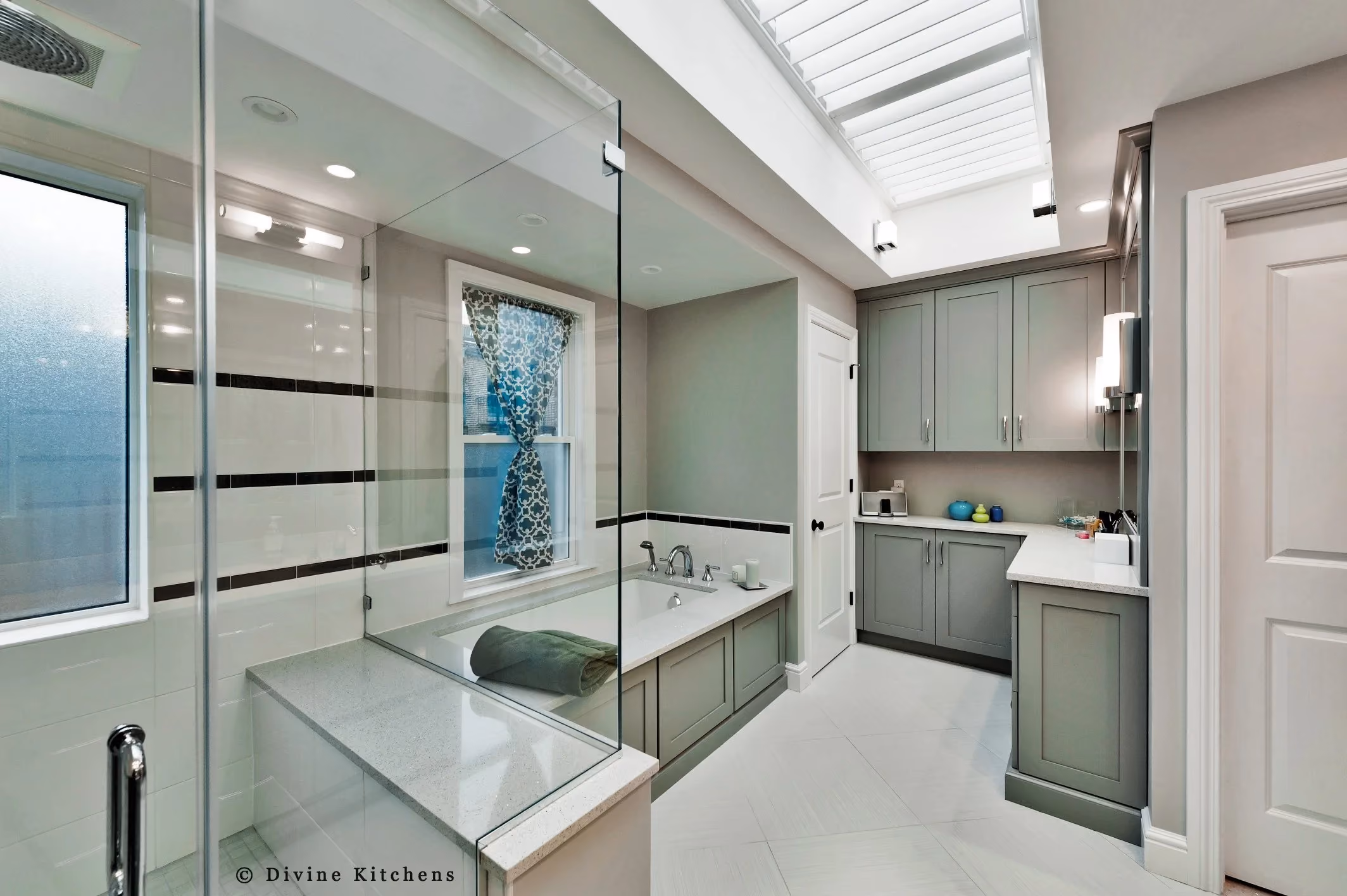 Boston South End Transitional Kitchen & Master Bathroom