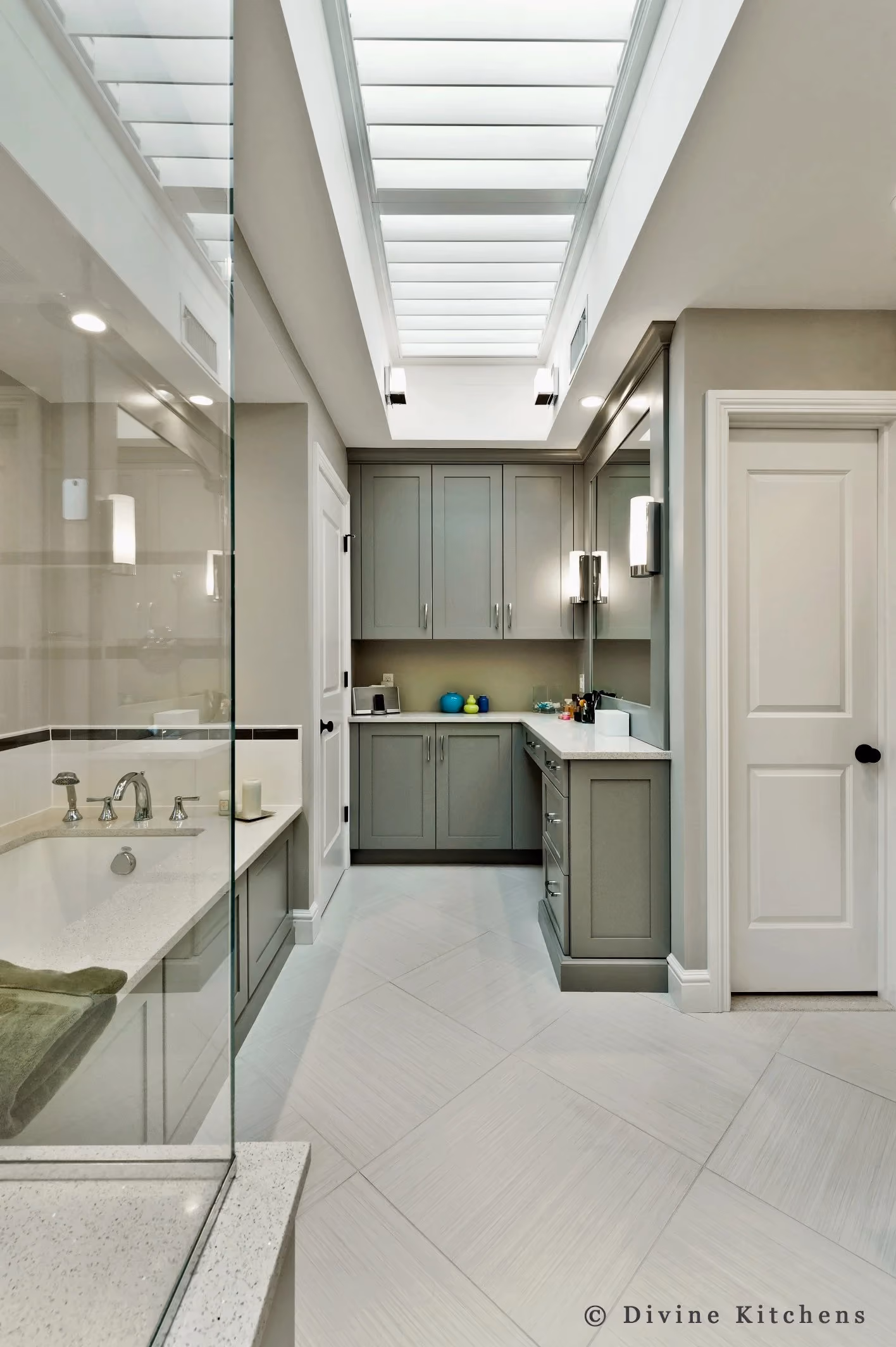 Boston South End Transitional Kitchen & Master Bathroom
