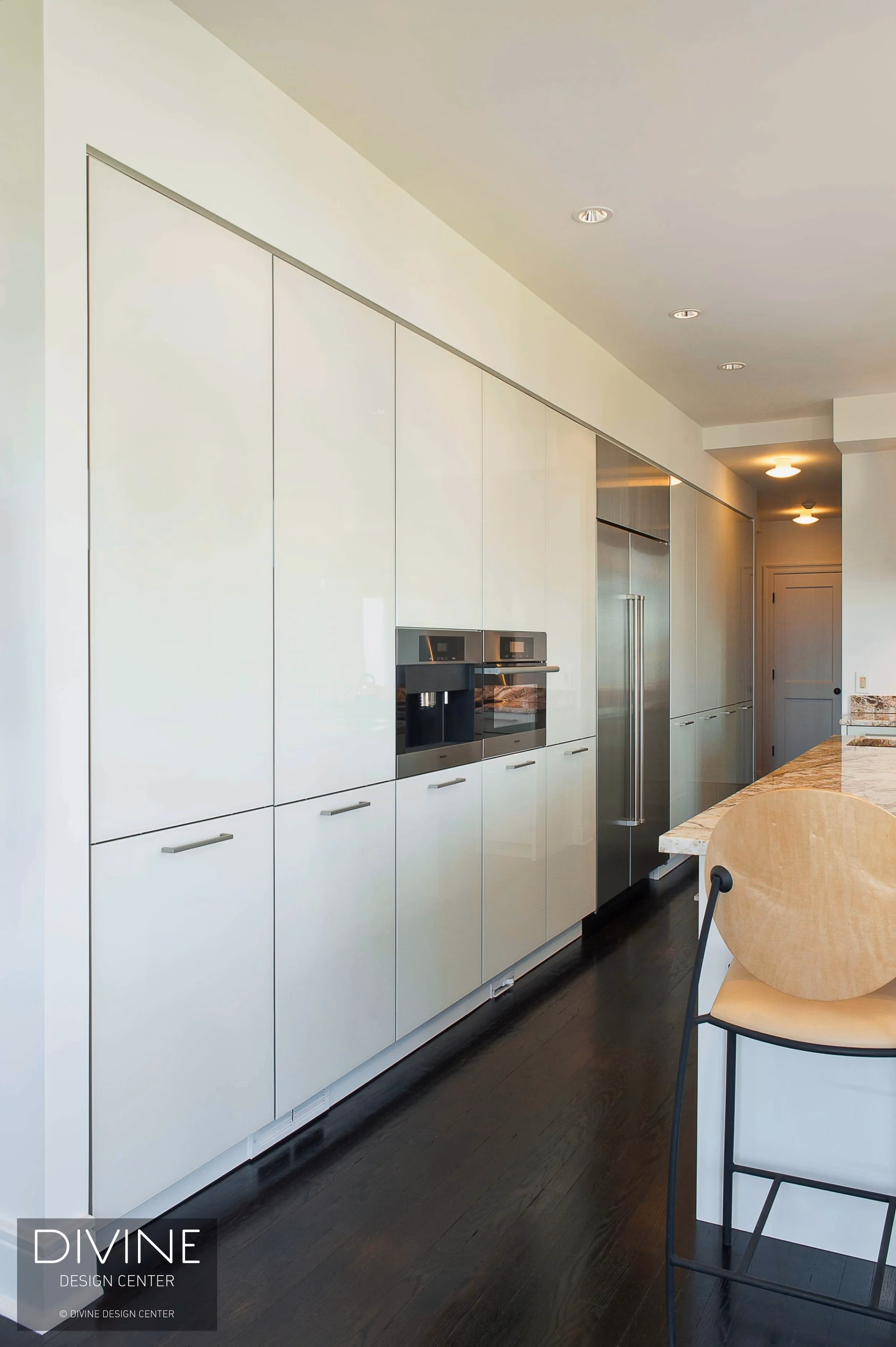 Westchester County Modern Kitchen with Marble Countertops