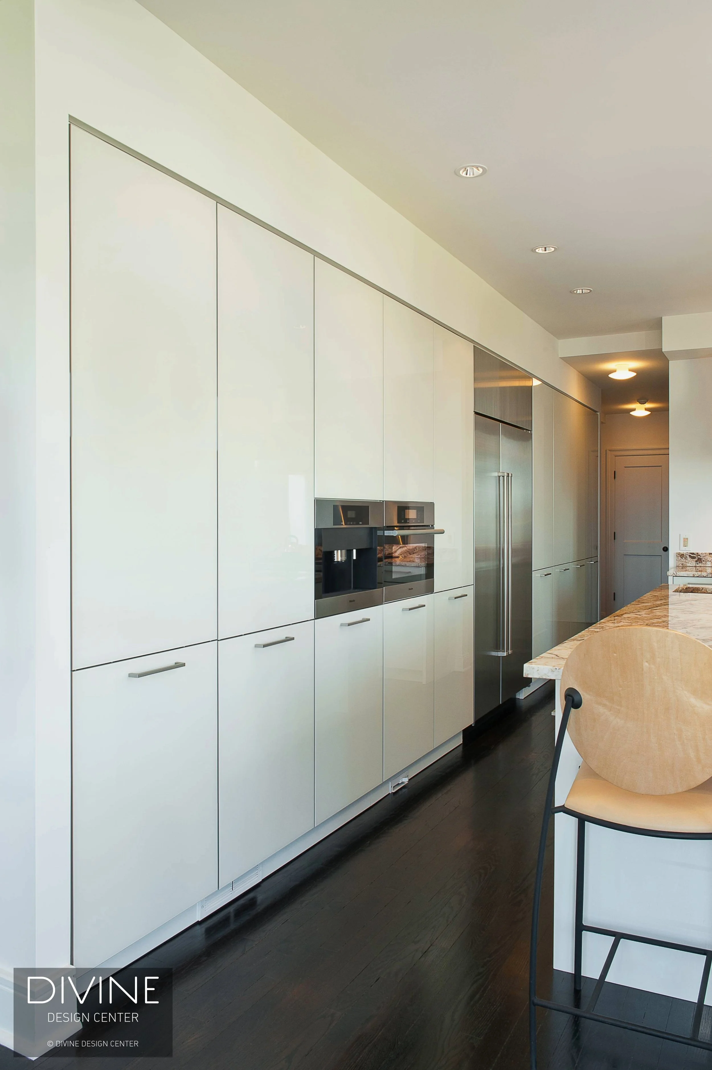 Westchester County Modern Kitchen with Marble Countertops