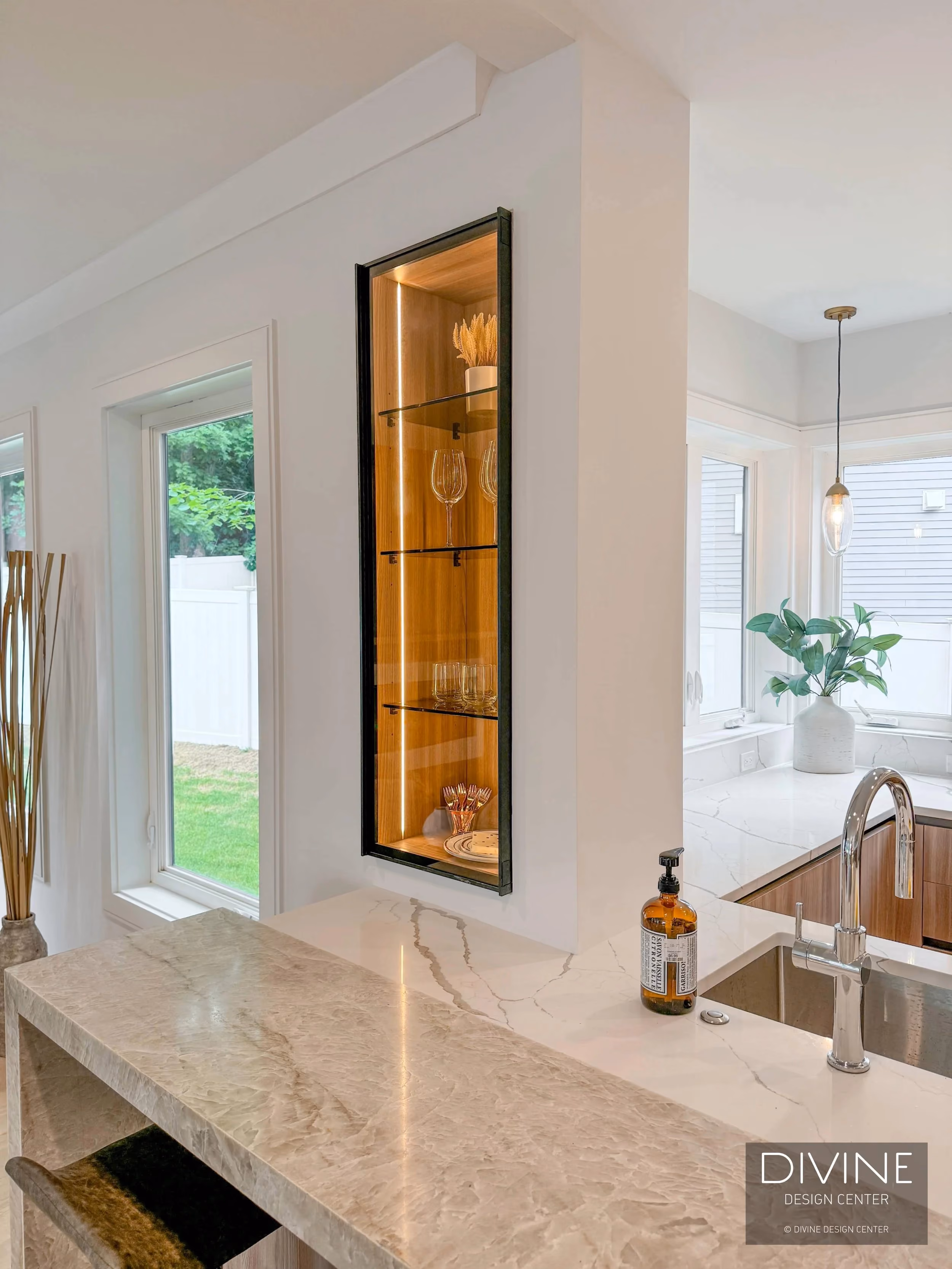 Modern Kitchen, Pantry, Wet Bar & Master Bath in Arlington, MA