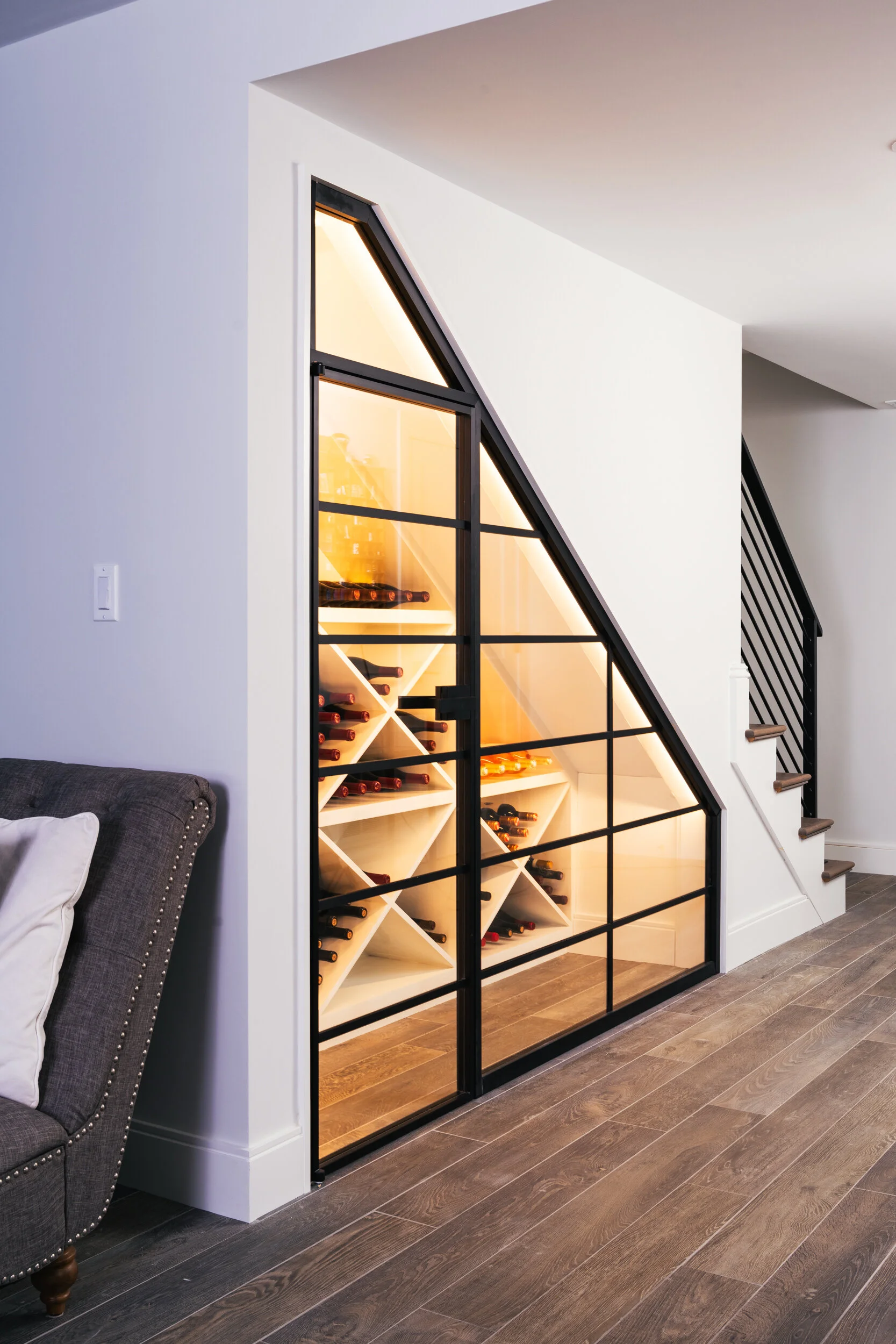 Modern Glass Partitions in Cambridge, MA Home