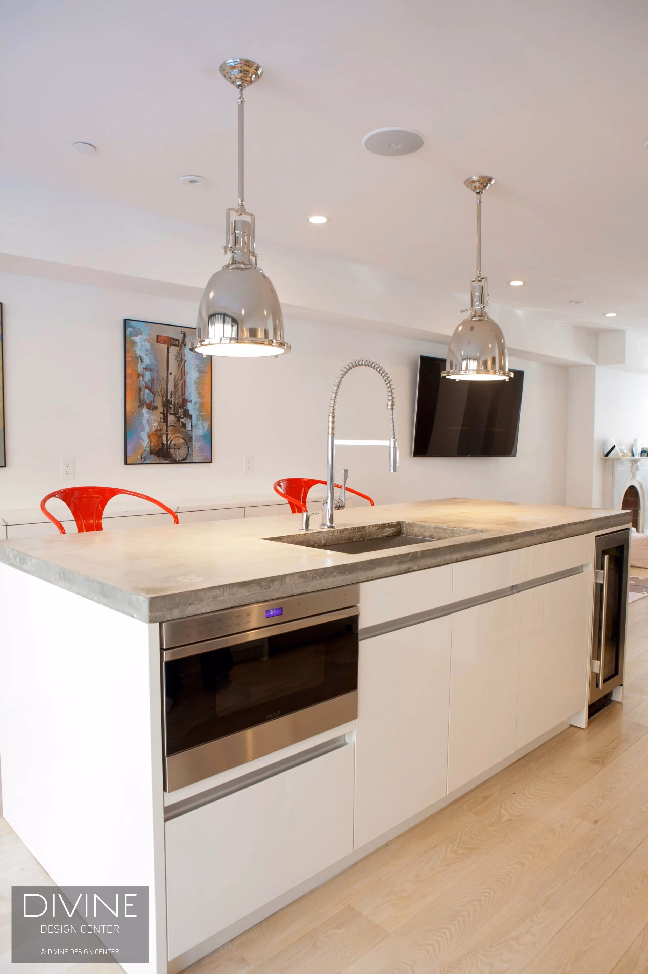 Boston South End Modern Kitchen Wolf Pro Range