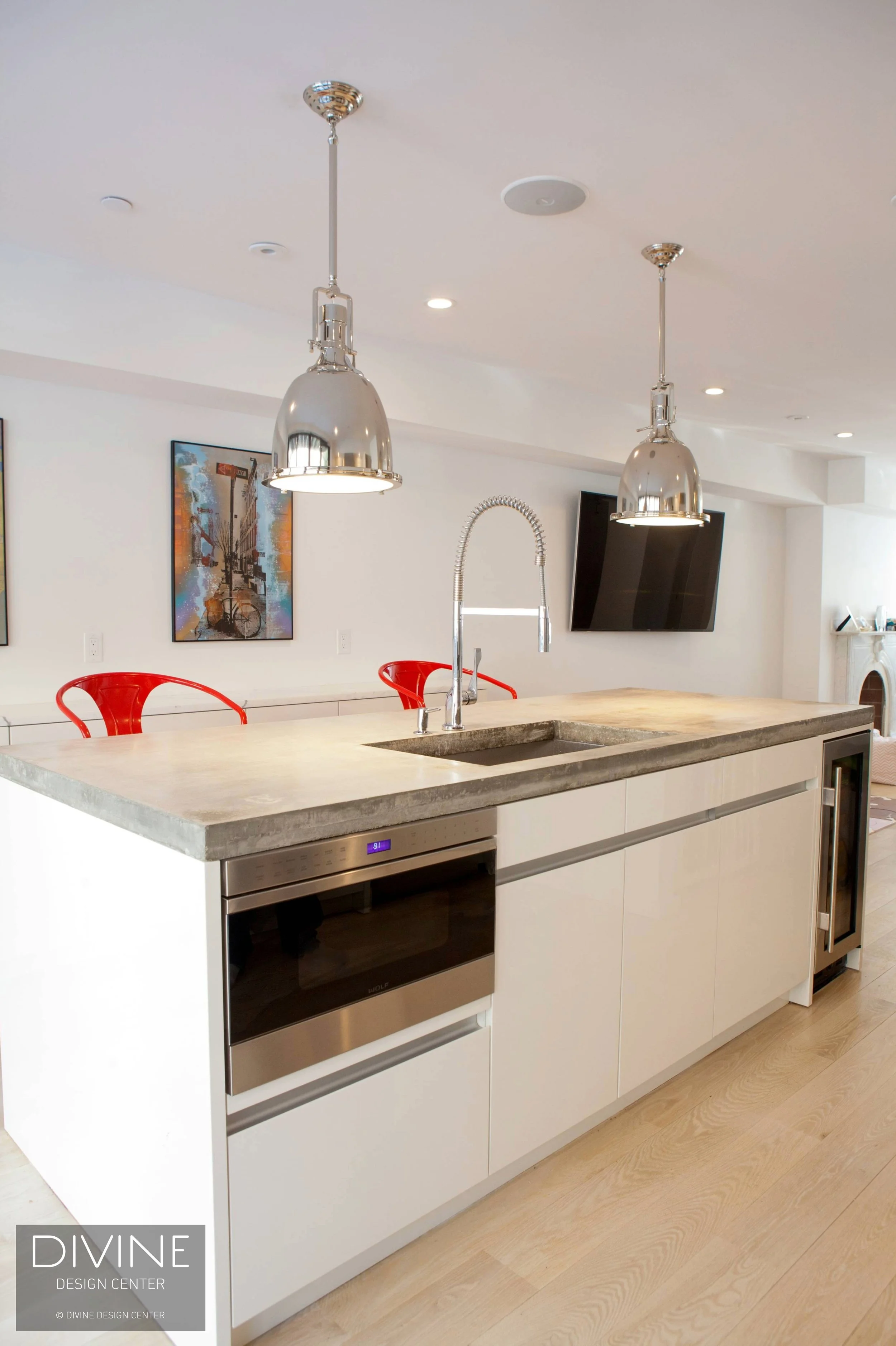 Boston South End Modern Kitchen Wolf Pro Range