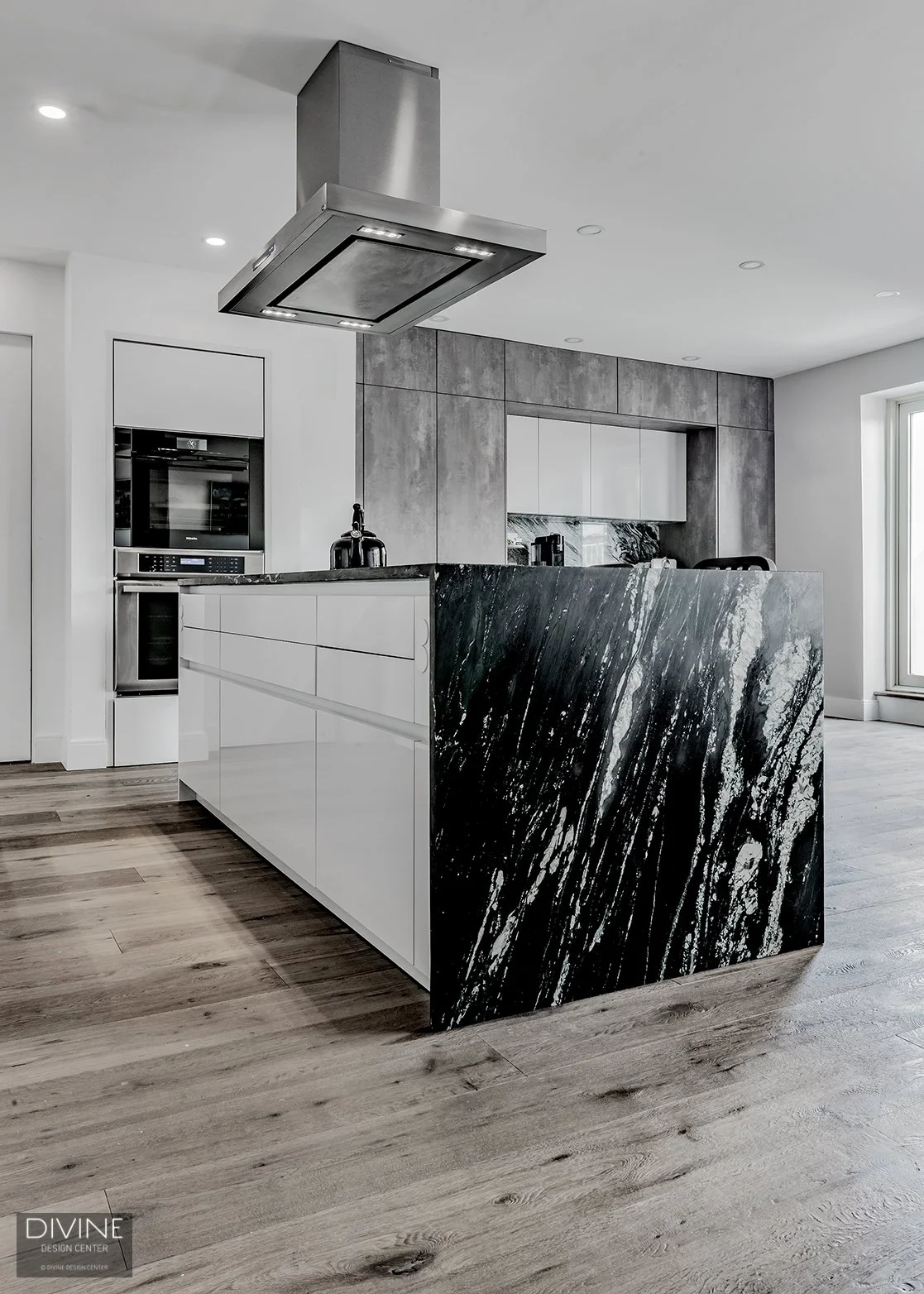 Boston South End Contemporary Kitchen With  Slate Countertops