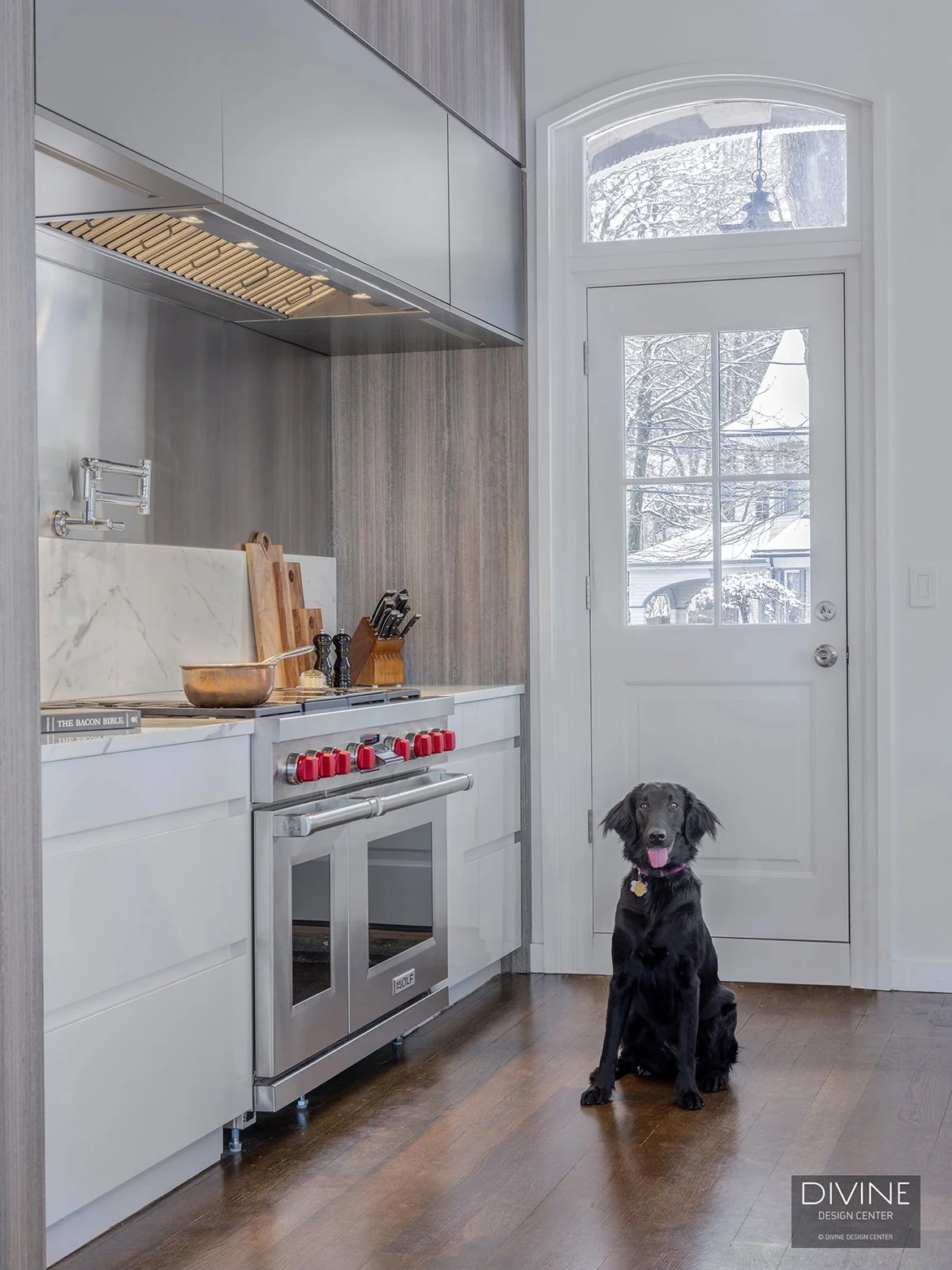 Boston Newton Modern Kitchen with WOLF Range