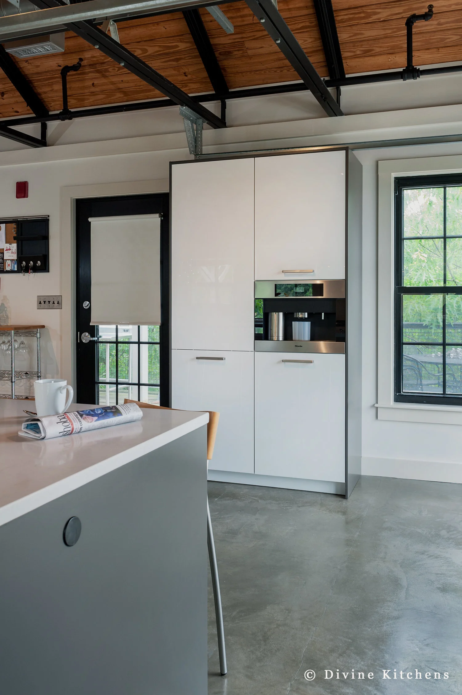 Boston Somerville Modern Industrial Loft Leicht Kitchen
