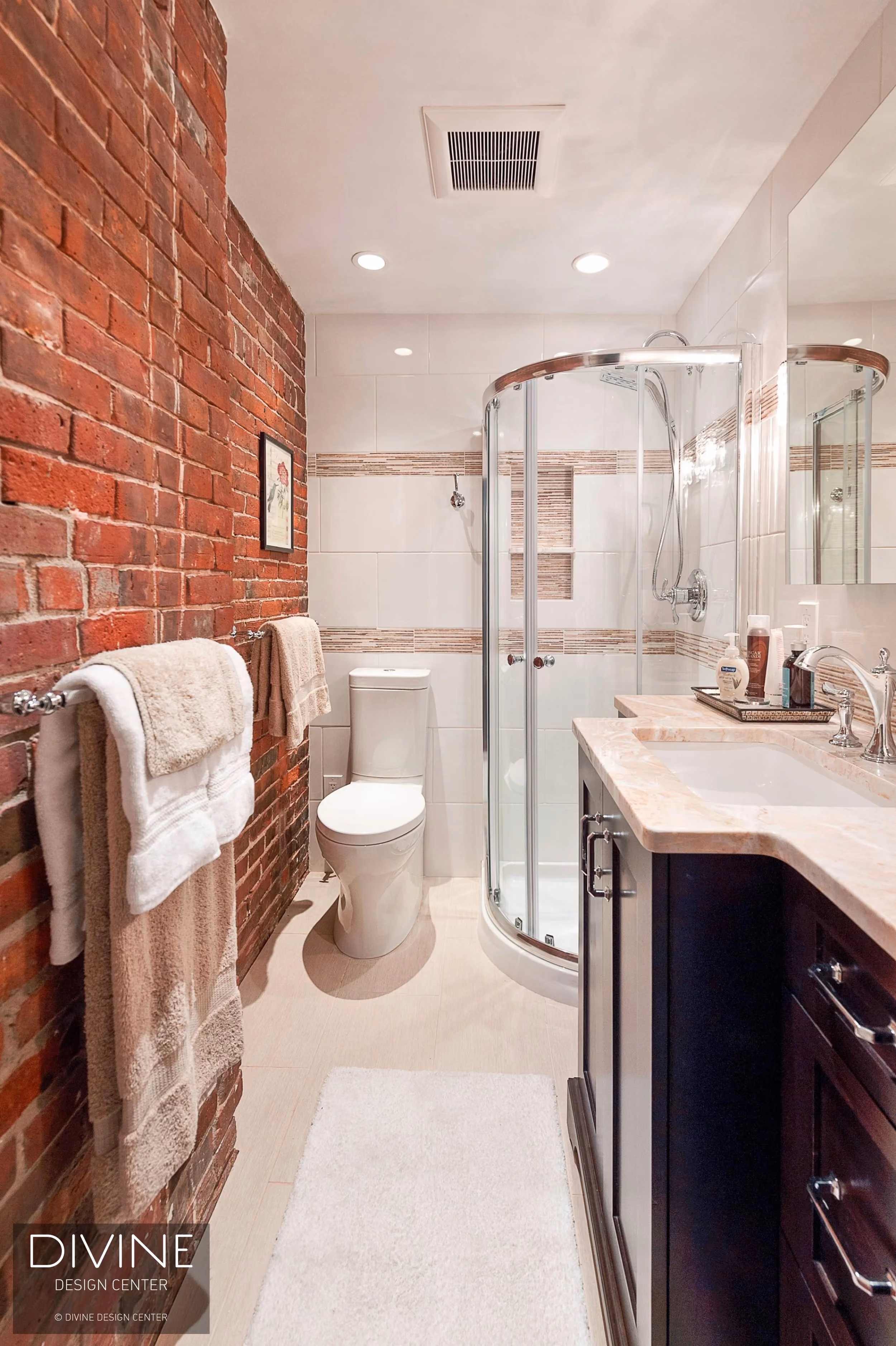 Tiny Beacon Hill Master Bathroom