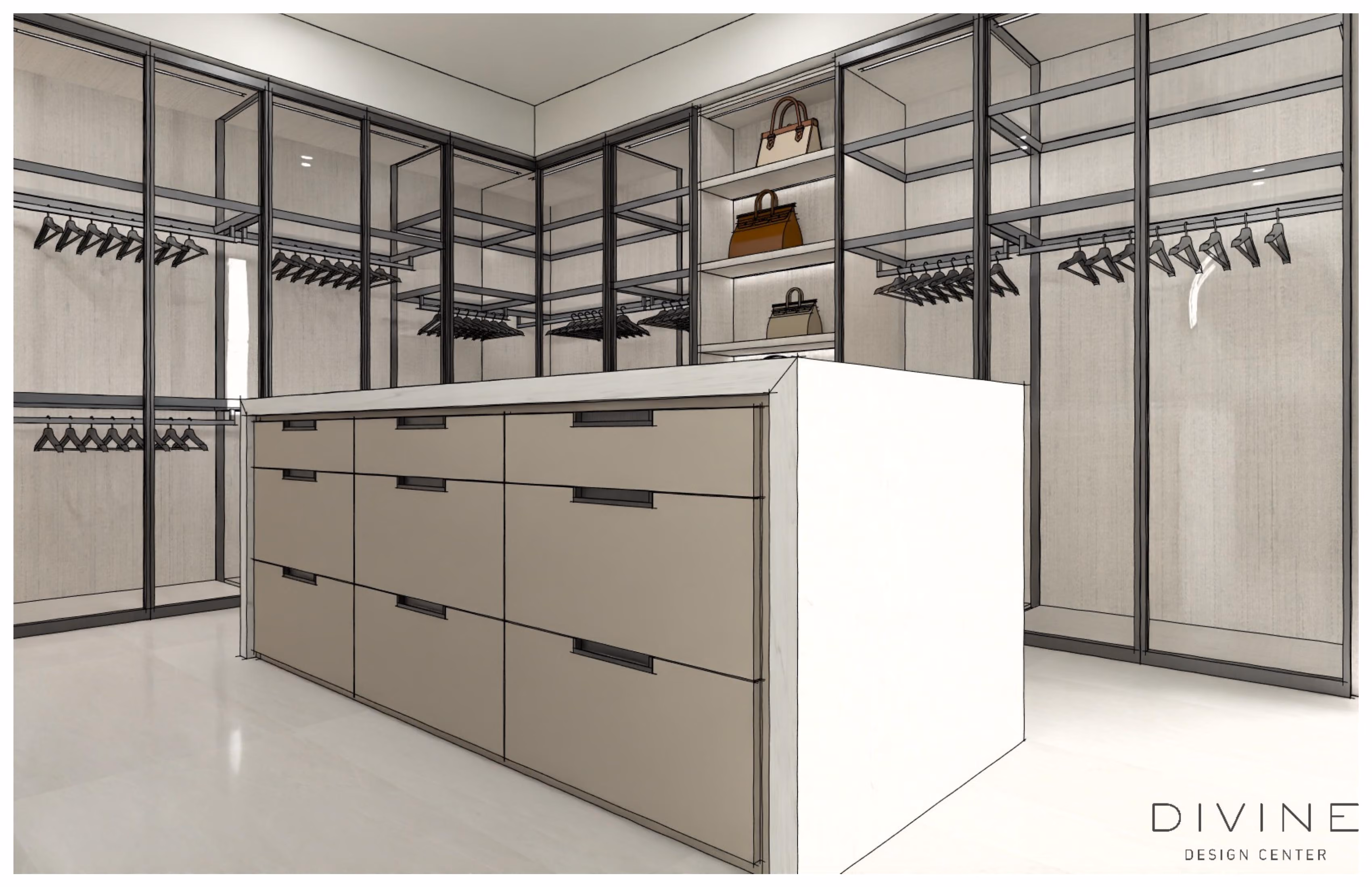 Amagansett Farm House: wardrobe, by Divine Design Center (view 6)