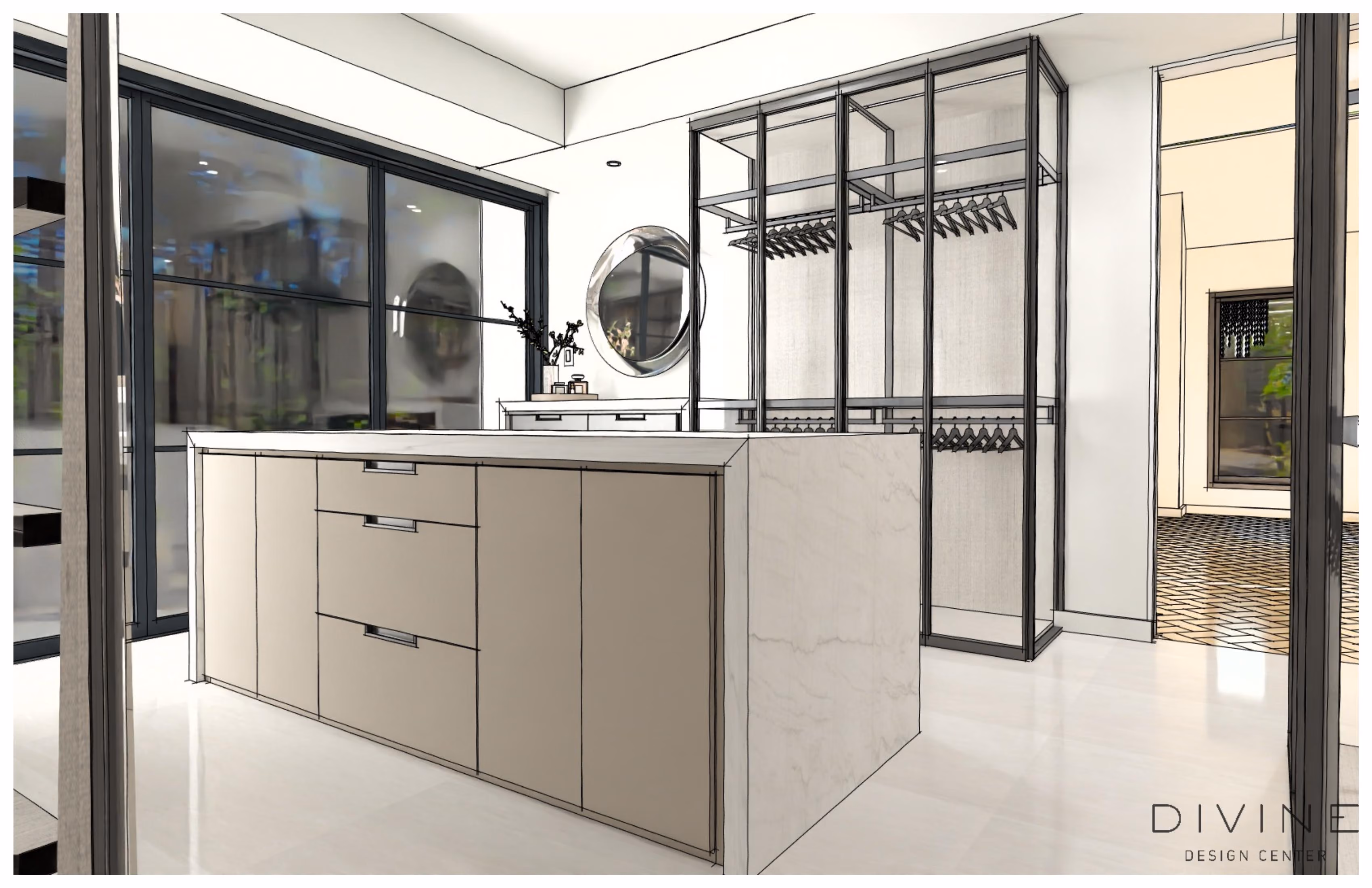 Amagansett Farm House: wardrobe, by Divine Design Center (view 8)