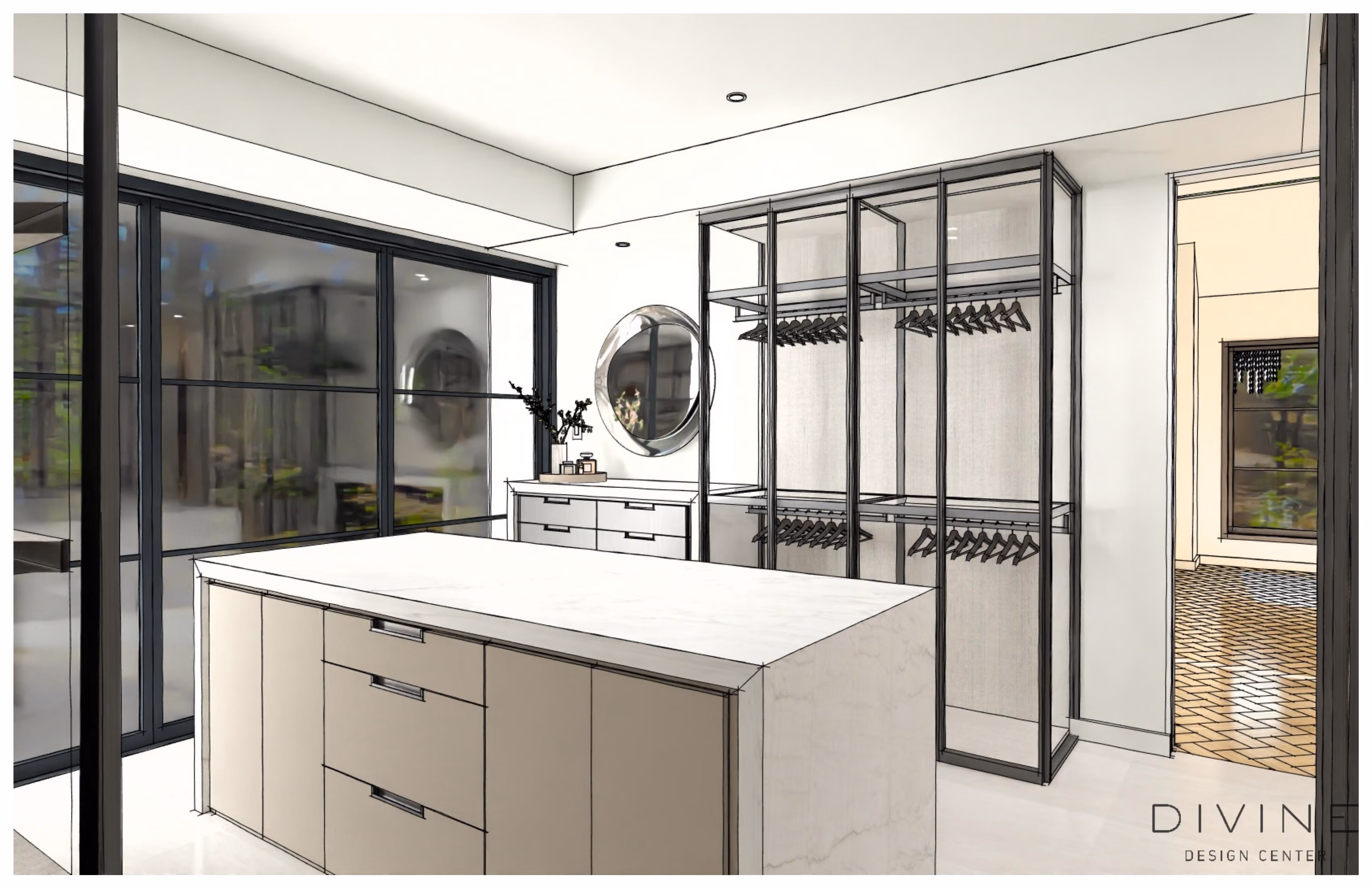 Amagansett Farm House: wardrobe, by Divine Design Center (view 9)