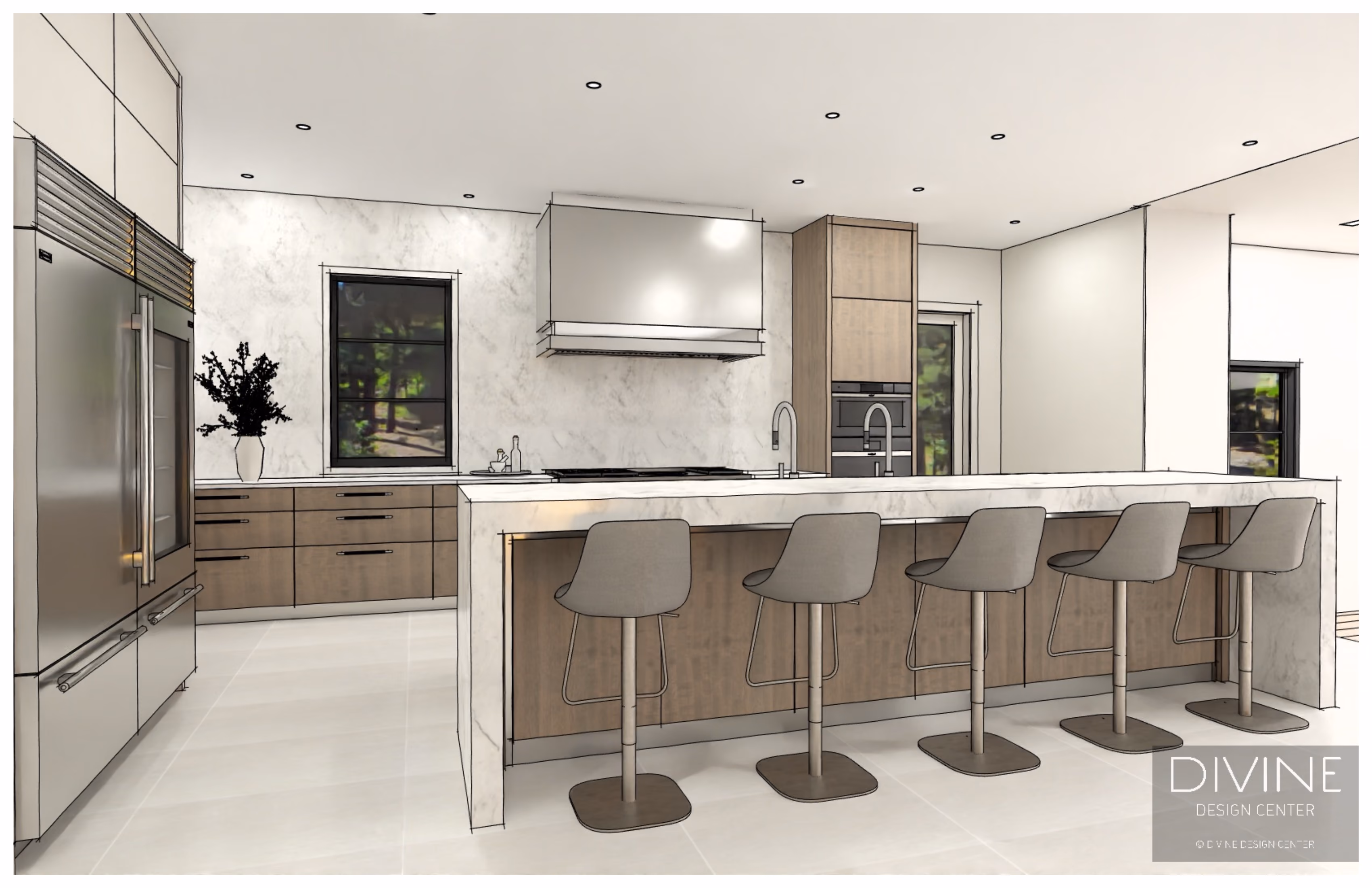 Amagansett Farm House: kitchen, by Divine Design Center (view 4)